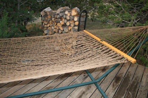 Original Pawleys Island Large Oatmeal DuraCord Rope Hammock - 13 ft. x 55 in., 2-Person, 450 lb Capacity, Oak Spreader Bar, Zinc-Plated Hardware, Handcrafted in the USA customer photo 2