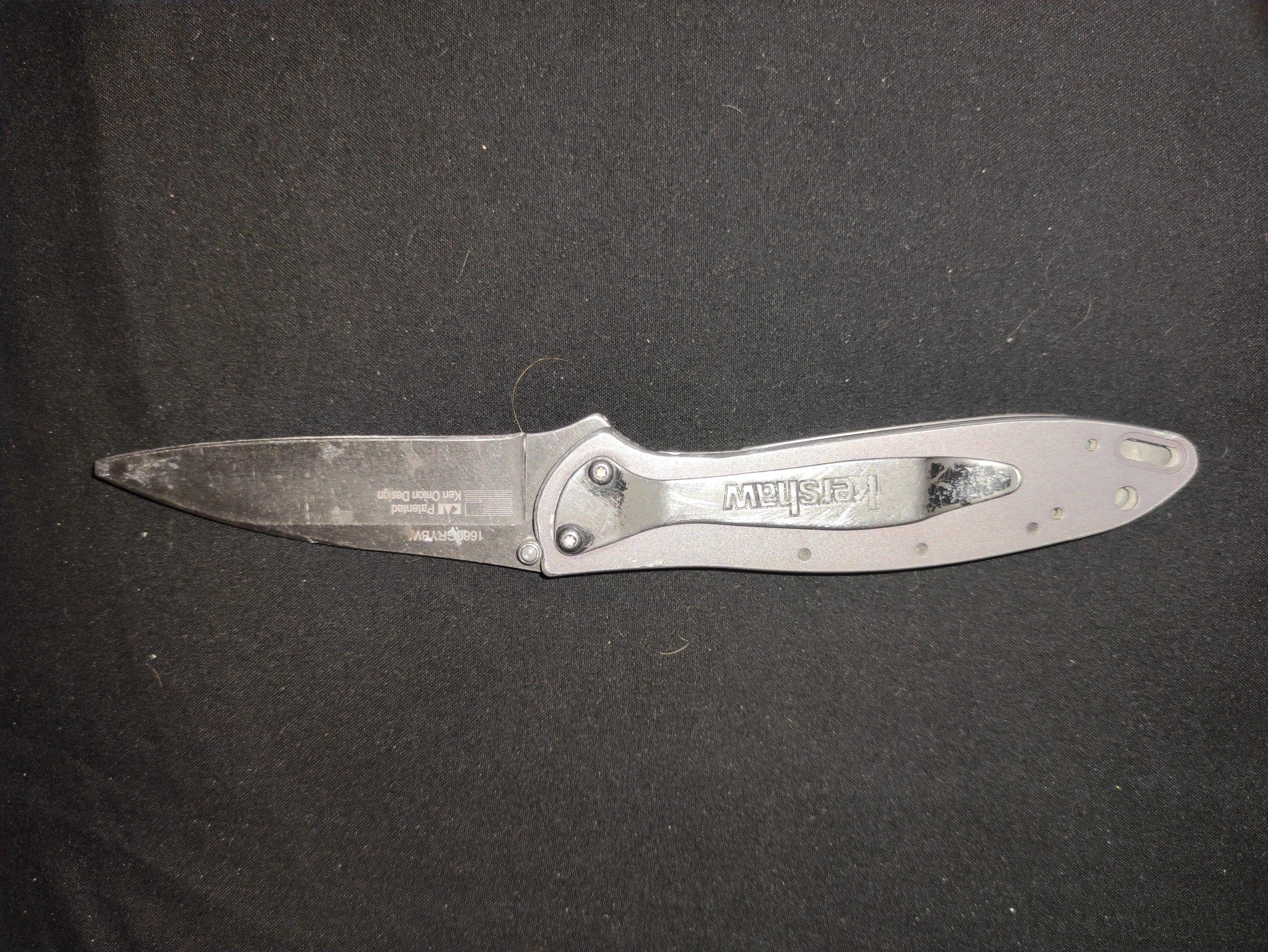 Kershaw Leek Pocket Knife (1660BLKW); Sandvik 14C28N Steel Blade, 410 Stainless Steel Handle, Finish, SpeedSafe Assisted Open, Frame and Tip Locks, Reversible Pocketclip; 3 OZ customer photo 2