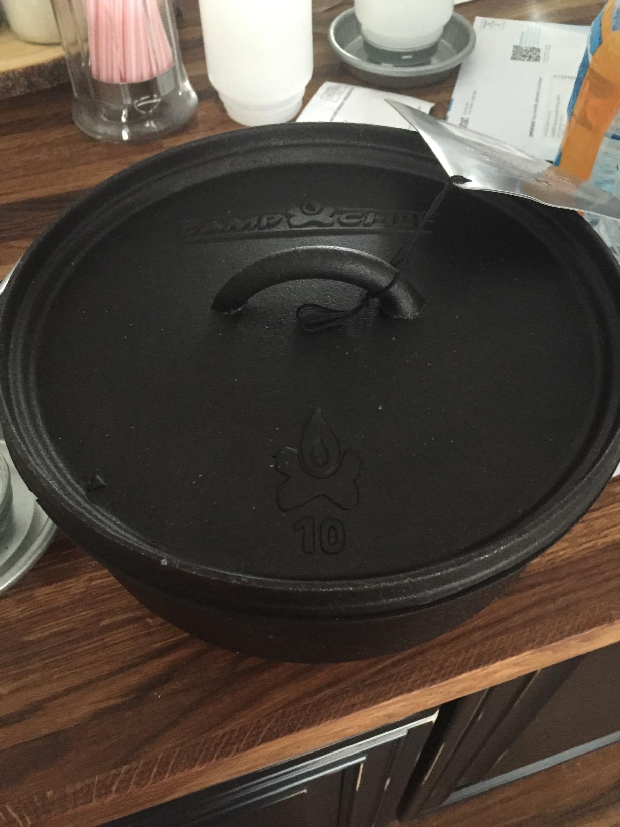 Camp Chef SDO10 10-Inch Cast Iron Dutch Oven with Lid, Pre-Seasoned customer photo 2