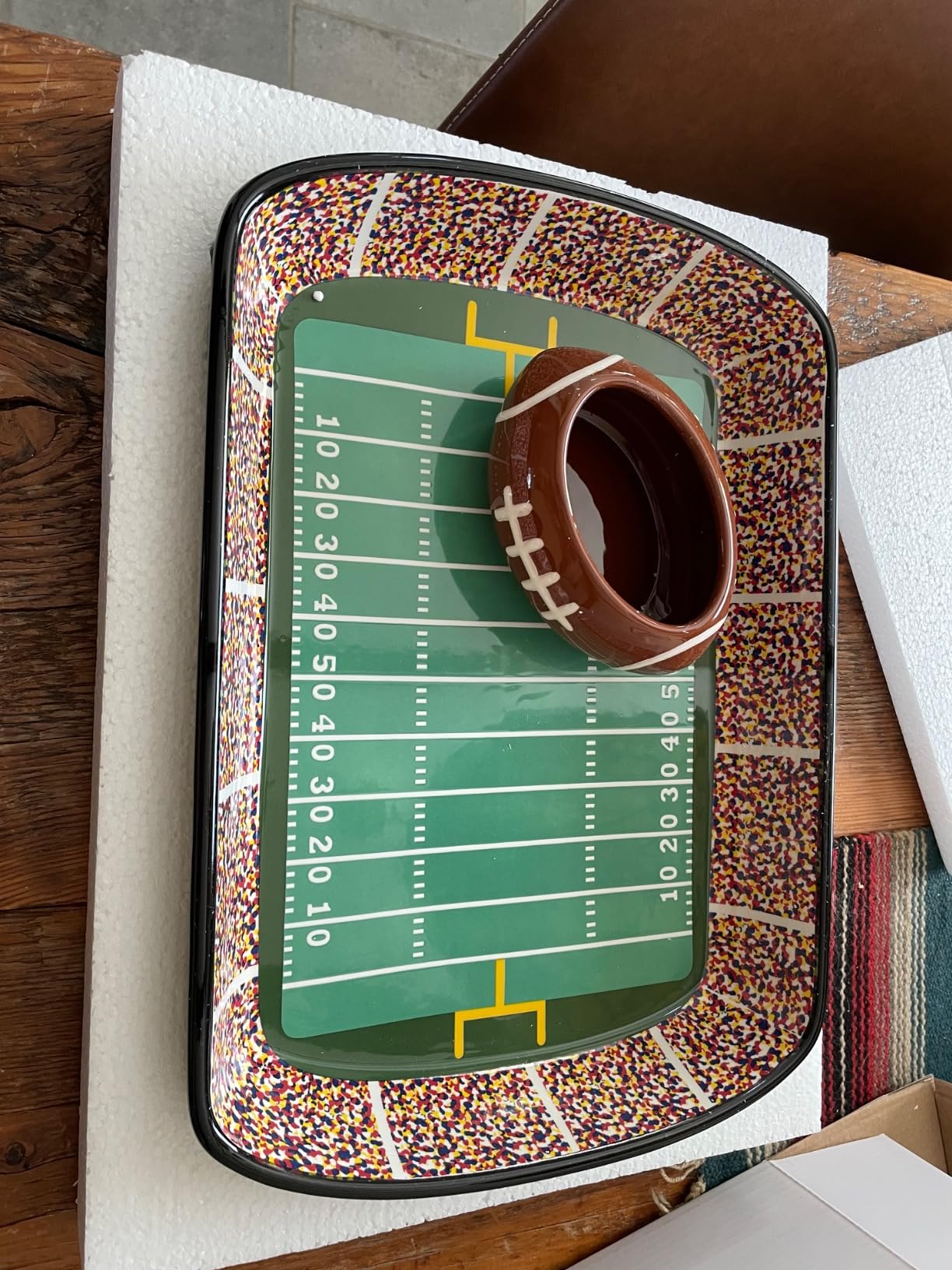 Football Stadium Chip And Dip Sports Serving Set customer photo 1