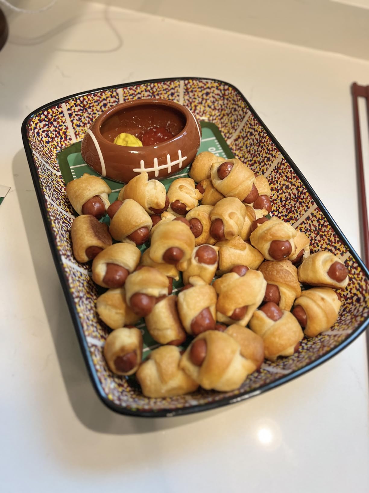 Football Stadium Chip And Dip Sports Serving Set customer photo 2
