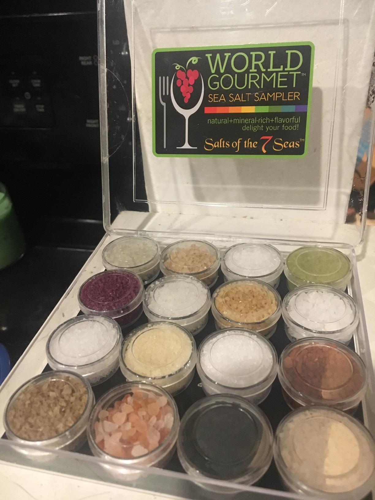 Salts of the 7 Seas Gourmet Sea Salt Sampler, 12 Unrefined All-Natural Sea Salts, Gift Set for Cooking, Grilling & Finishing customer photo 2