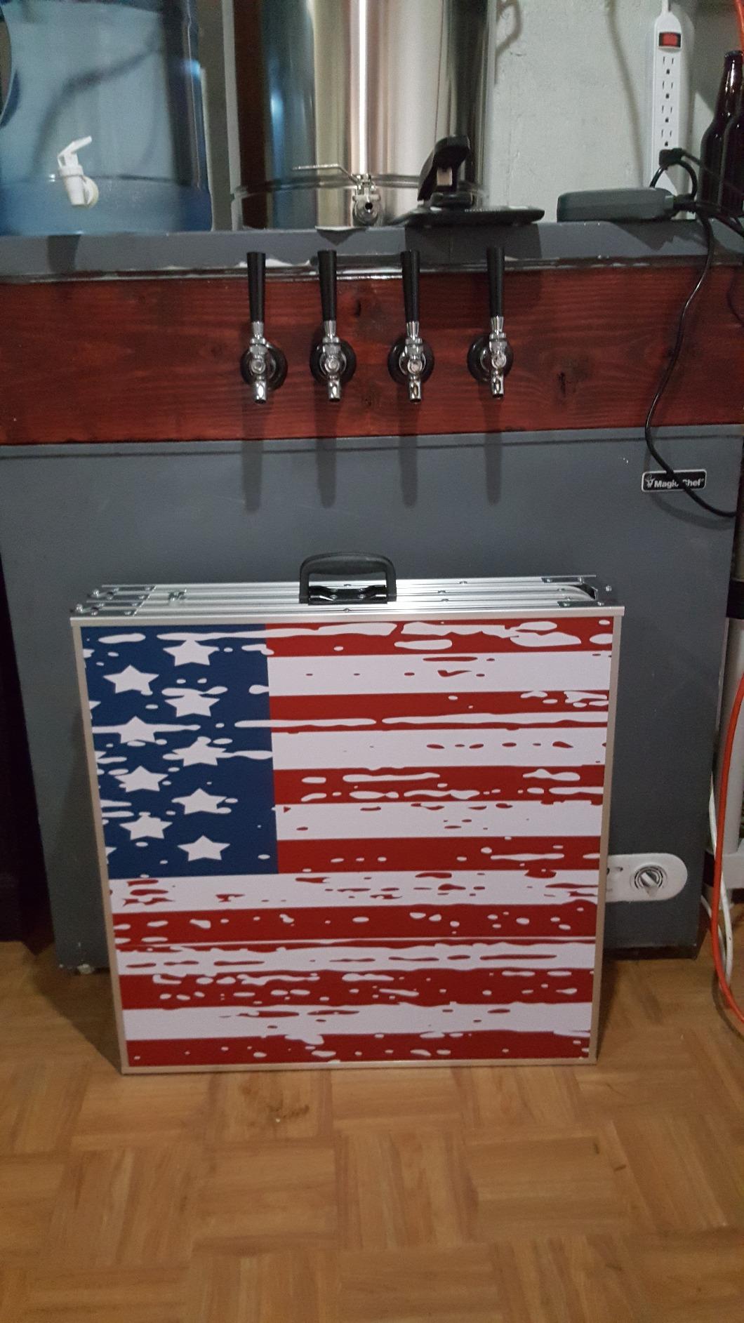 GoPong 8 Foot Portable Beer Pong/Tailgate Tables (Black, Football, American Flag, or Custom Dry Erase) customer photo 2