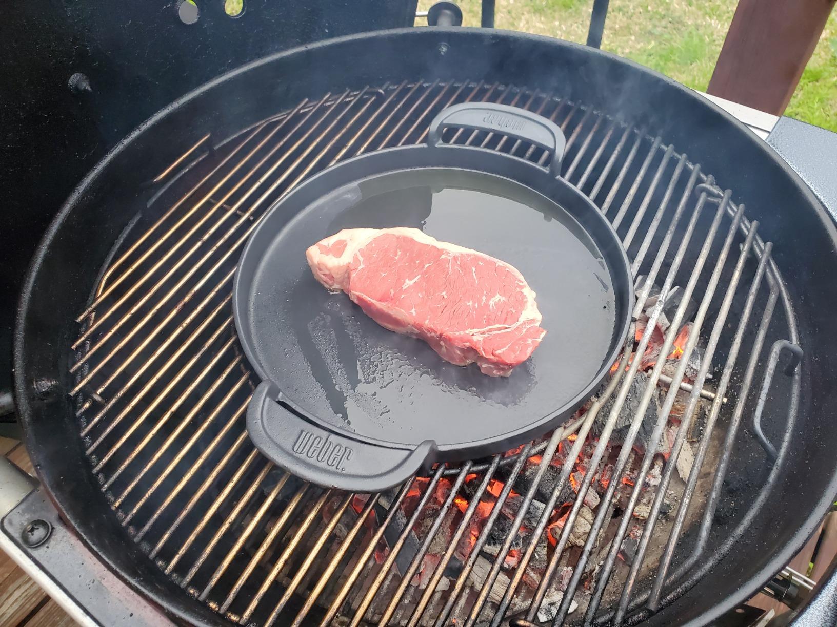 Weber Gourmet BBQ Griddle - Non-Stick Porcelain-Enameled Cast-Iron Griddle for Charcoal, Gas & Pellet Grills customer photo 2