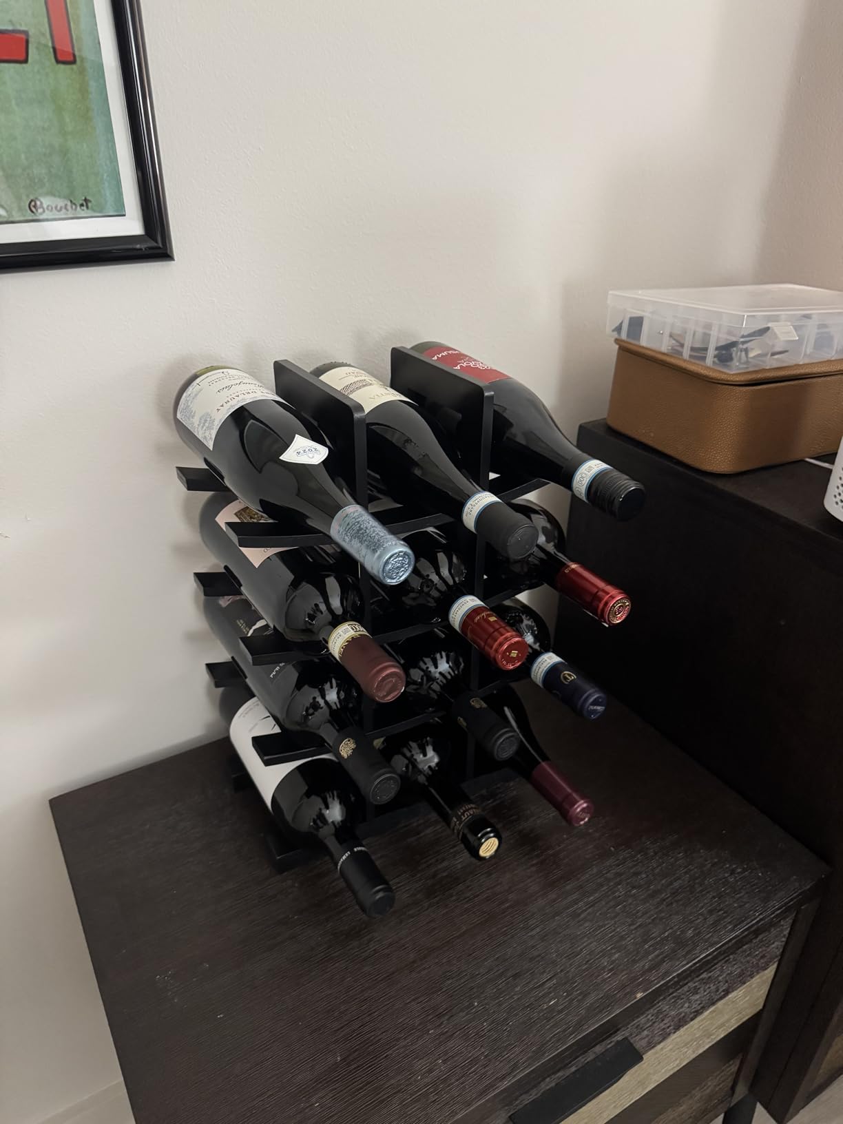Oceanstar WR1132 12-Bottle Bamboo Wine Rack, Dark Espresso customer photo 1