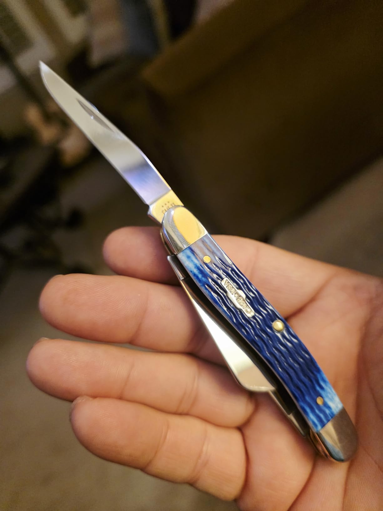 Case XX WR Pocket Knife Medium Stockman, Amber Bone Handle, Stainless Steel Blades, Length Closed: 3 5/8 Inches customer photo 2
