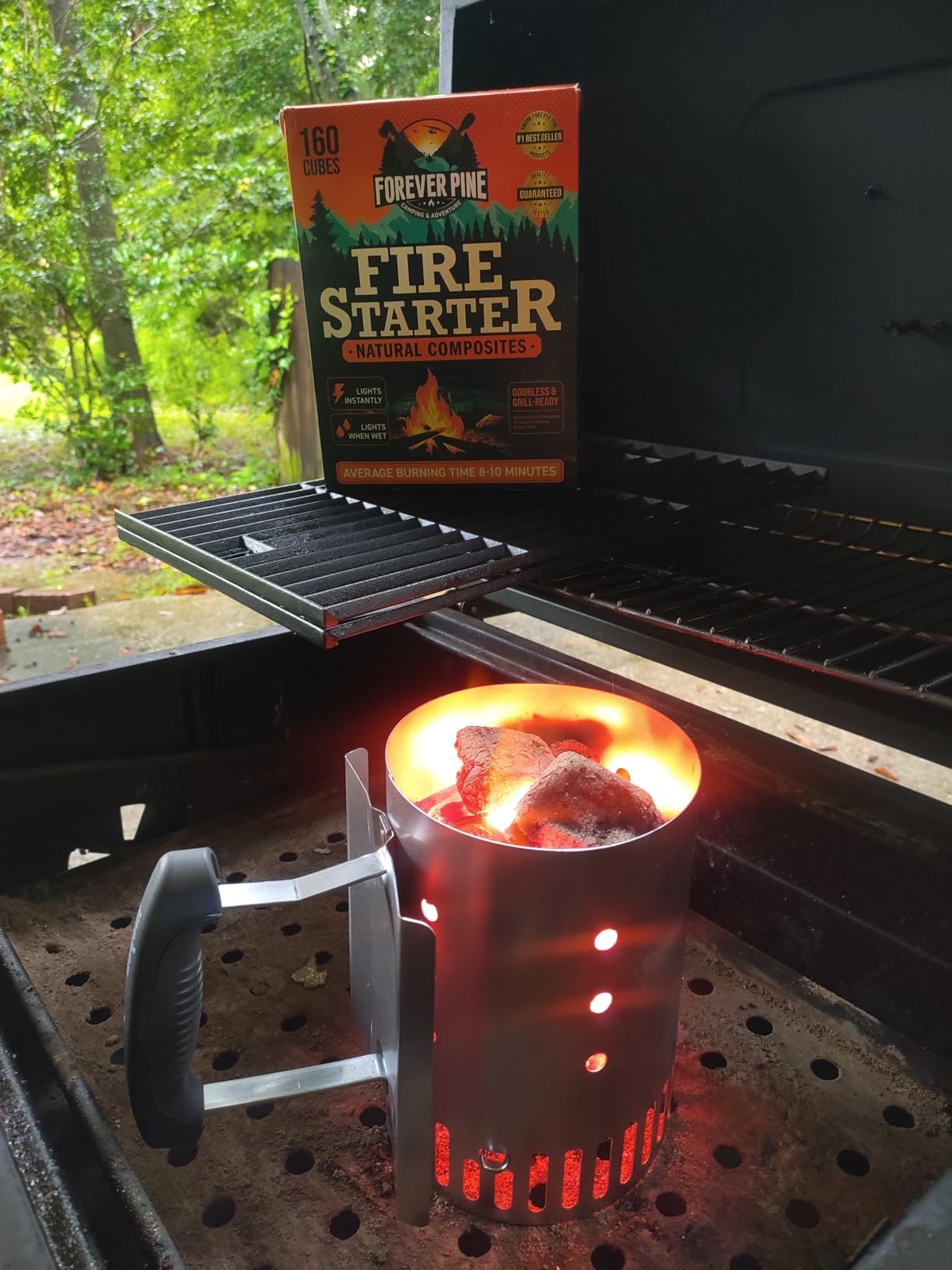 Weber Rapidfire Compact Chimney Starter - Charcoal Grill Accessory That Lights Coals in Under 15 Minutes, Ideal for Smaller Grills (Smokey Joe & Jumbo Joe) customer photo 2