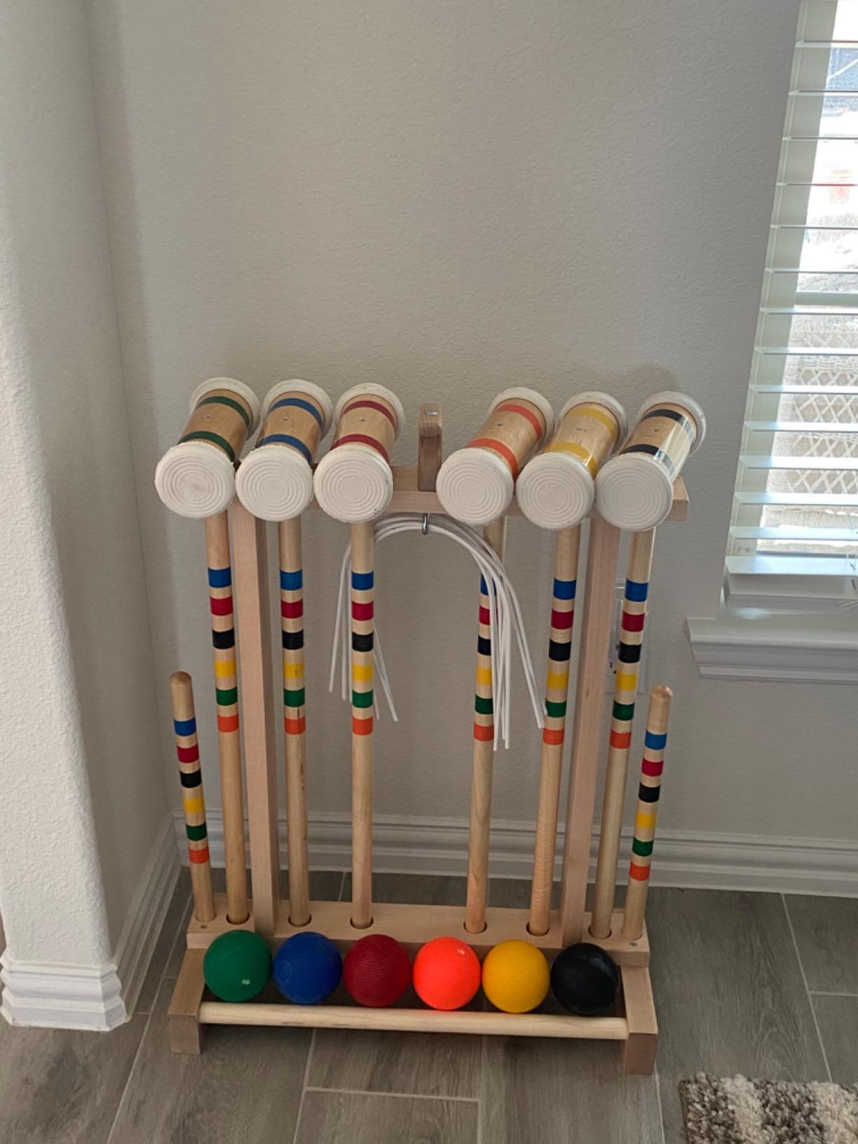 Framco Deluxe Amish Made Croquet Set Game- 6 Player- Durable Maple Hardwood customer photo 2