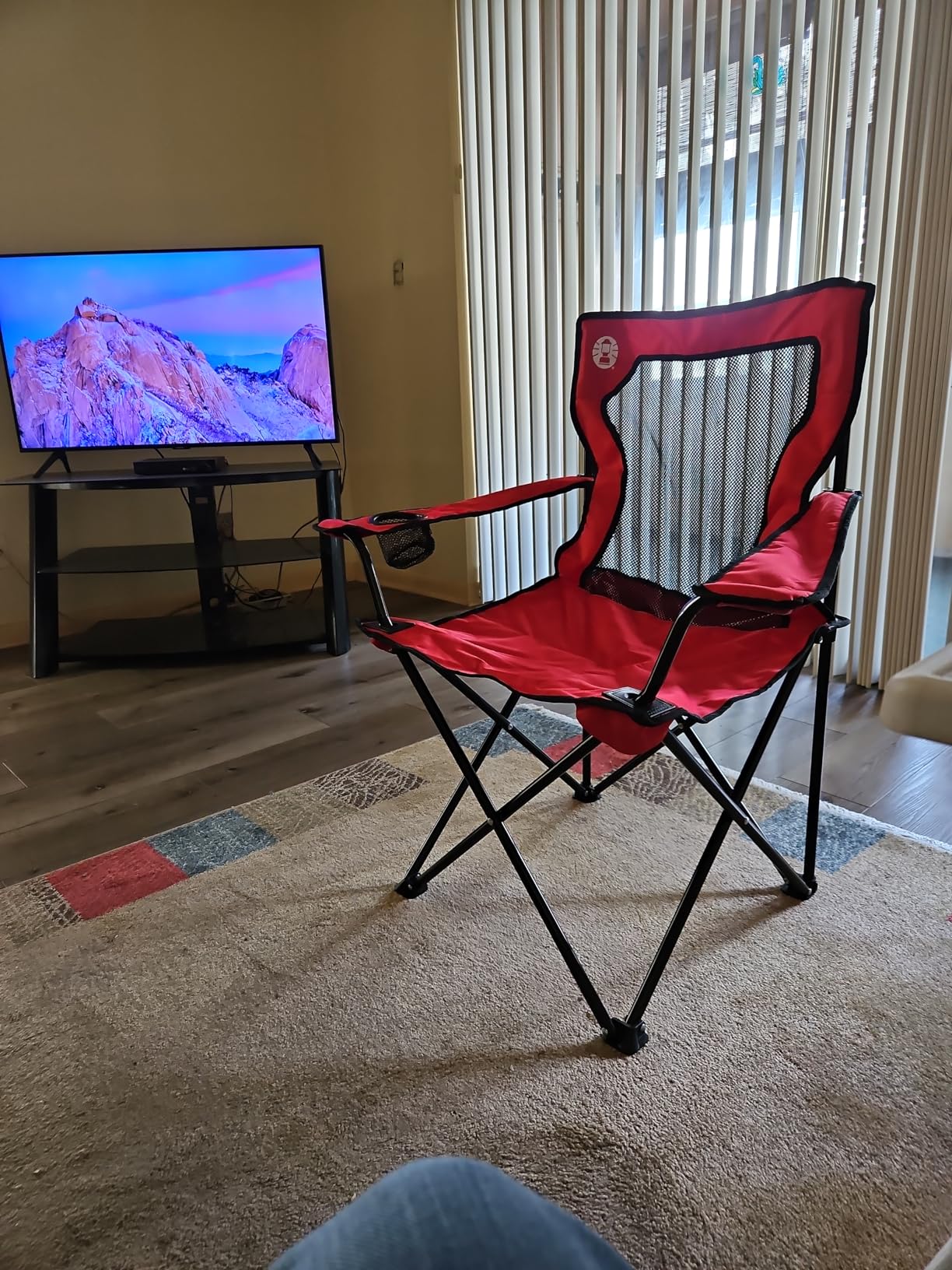 Coleman Broadband Mesh Quad Camping Chair with Carry Bag & Cup Holder, Cooling Mesh Back with Adjustable Arms customer photo 1