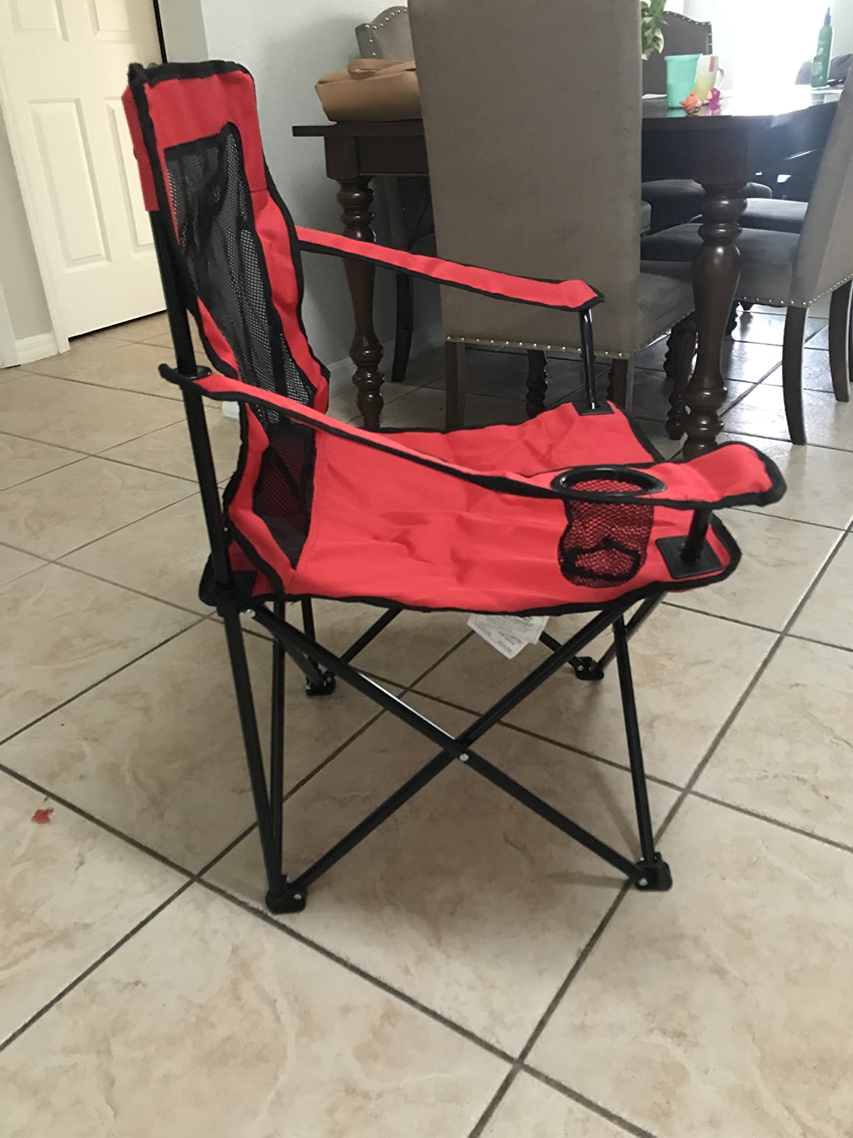 Coleman Broadband Mesh Quad Camping Chair with Carry Bag & Cup Holder, Cooling Mesh Back with Adjustable Arms customer photo 2
