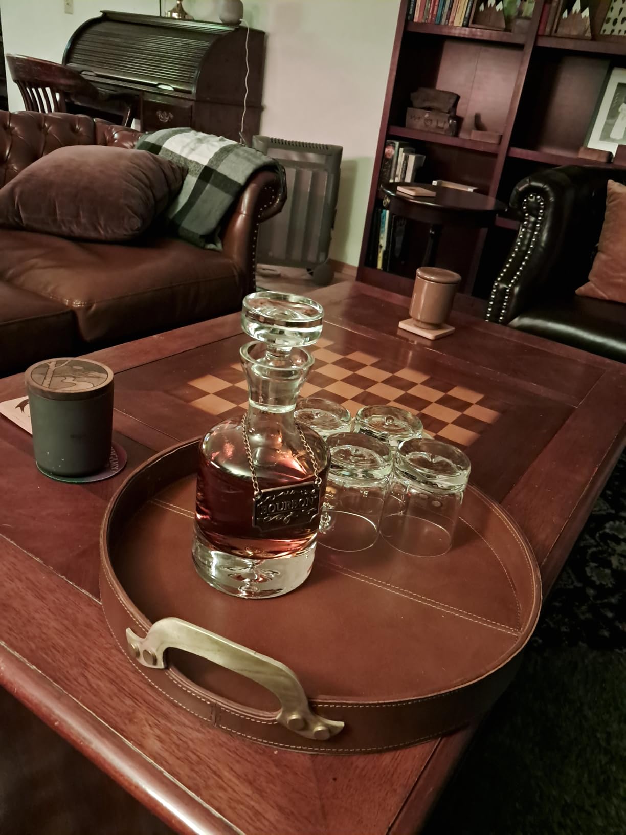 Whiskey Decanter Set, Made in Europe, 100% Lead-Free Crystal, Gift-Boxed, 1 Decanter & 4 Double Old Fashioned Glasses (Taylor Decanter Set) customer photo 2