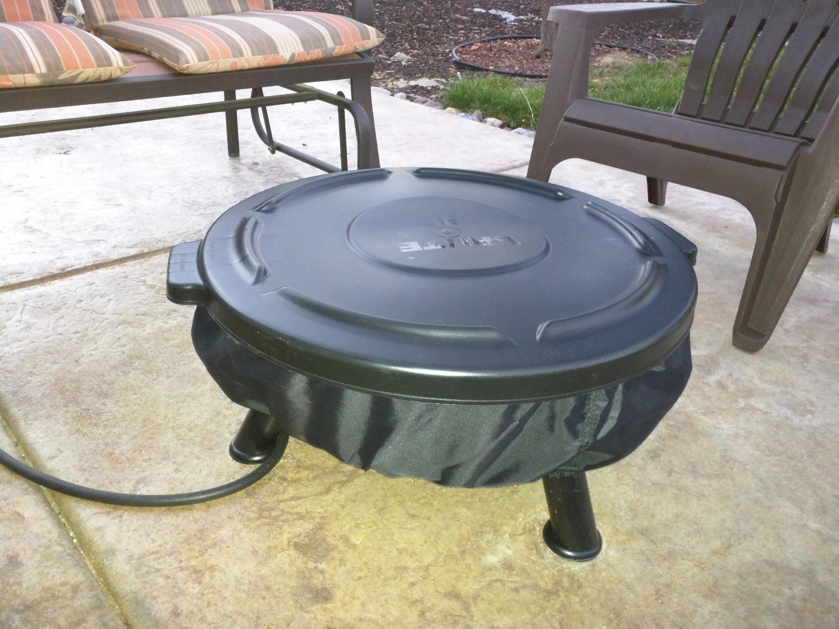 Outland Living Firebowl Smokeless Fire Pit, Round Outdoor Portable Propane Gas Fire Pit with UV and Weather Resistant Durable Cover, 24-Inch Diameter 58,000 BTU, Black, 883 Mega customer photo 1