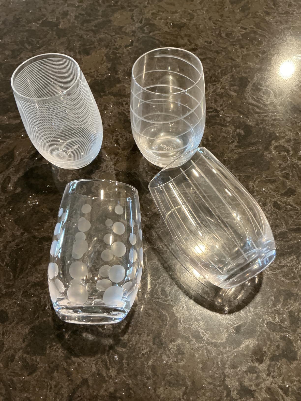 Mikasa Cheers Stemless Wine Glasses, Set of 4, 17-Ounce Clear Glasses, Dishwasher Safe customer photo 1
