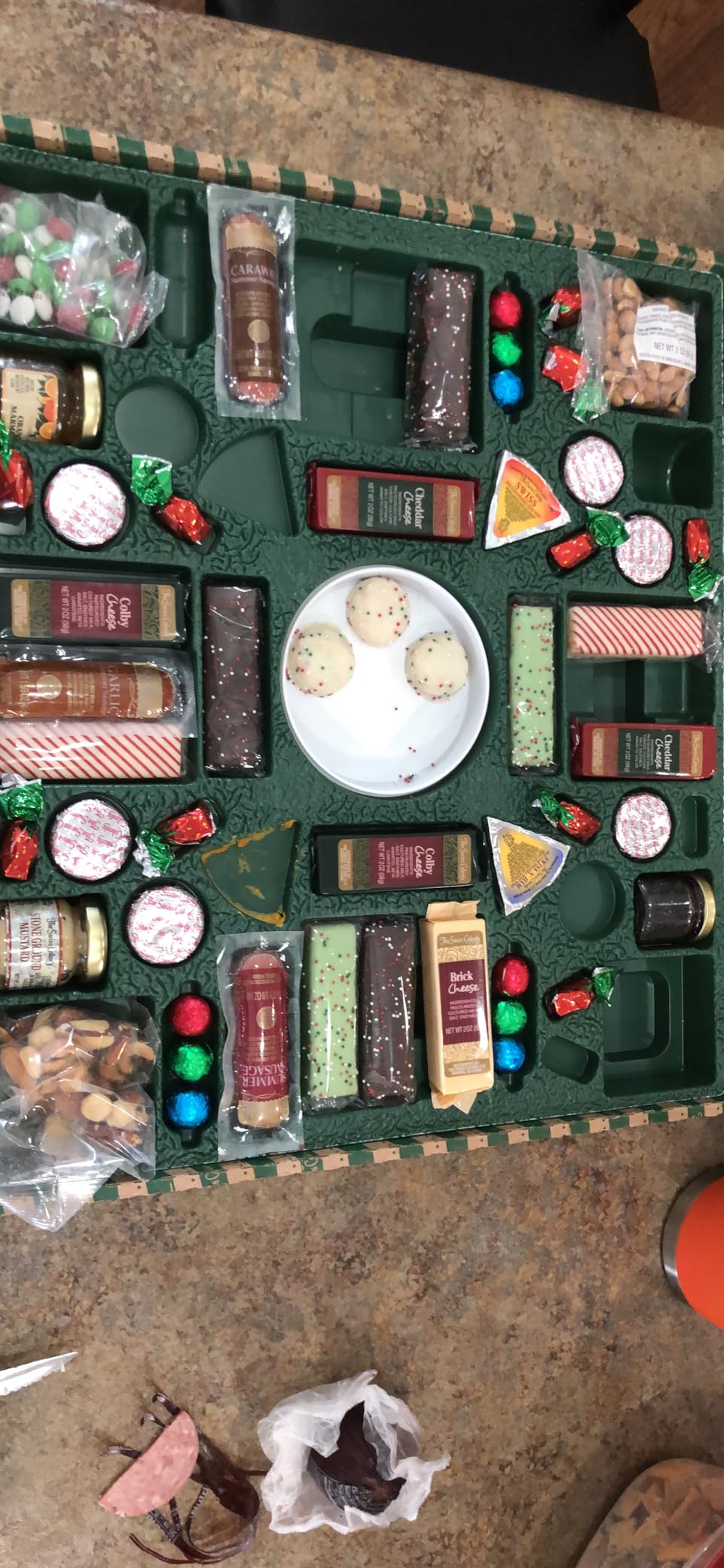 The Swiss Colony 43 Season Pleasers - Assorted Summer Sausage Meats, Mini Meat Sticks, Cheese Bricks and Wedges, Spreadables, Candies, & Chocolate Treats, Meat and Cheese Gift Set, Charcuterie Board customer photo 2