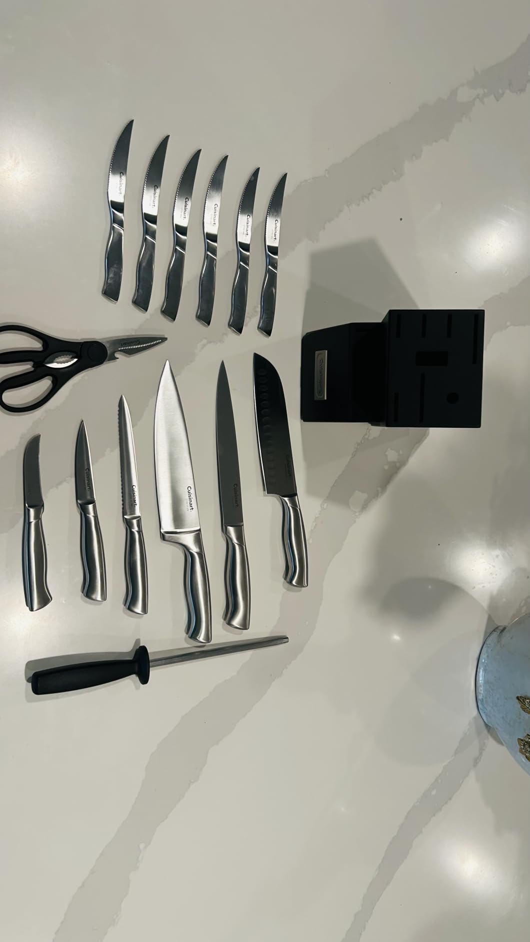 Cuisinart Stainless Steel Hollow Handle 15-Piece Cutlery Block Set, Kitchen Knife Set with Steel Blades for Precise Cutting, Durable Knives with Ergonomic Handles, C77SS-15PK customer photo 2