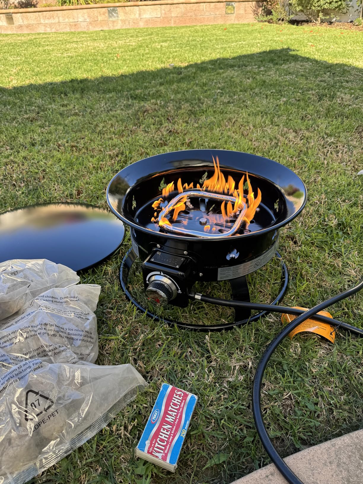 Outland Living Portable Propane Fire Pit, 19-inch, 58,000 BTU with Fire Pit Cover & Carry Kit, Smokeless Gas Firebowl | Perfect for Camping, Patio, Backyard, Tailgating, Deck, RV | Black 893 Deluxe customer photo 2
