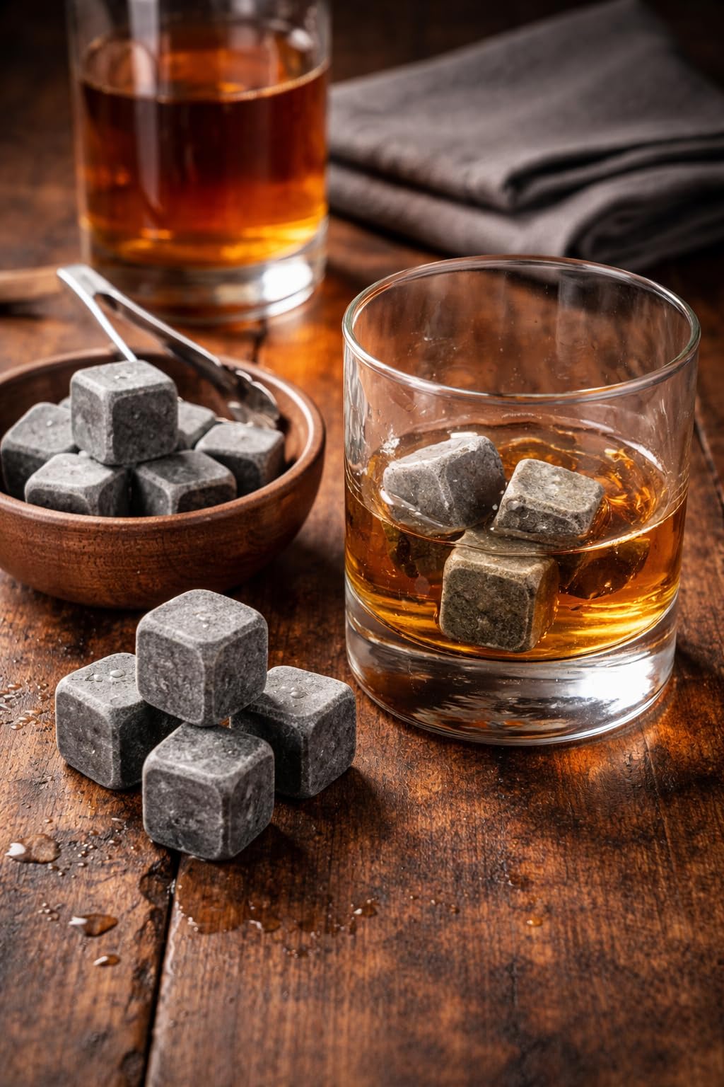 Kollea Whiskey Stones, 8 Packs Stainless Steel Whiskey Chilling Rocks, Reusable Ice Cube for Drinking, Cool Birthday Gift for Men Dad, Boyfriend, Beer Lover, Bourbon, Scotch, Gin, Beverage, New Year customer photo 1