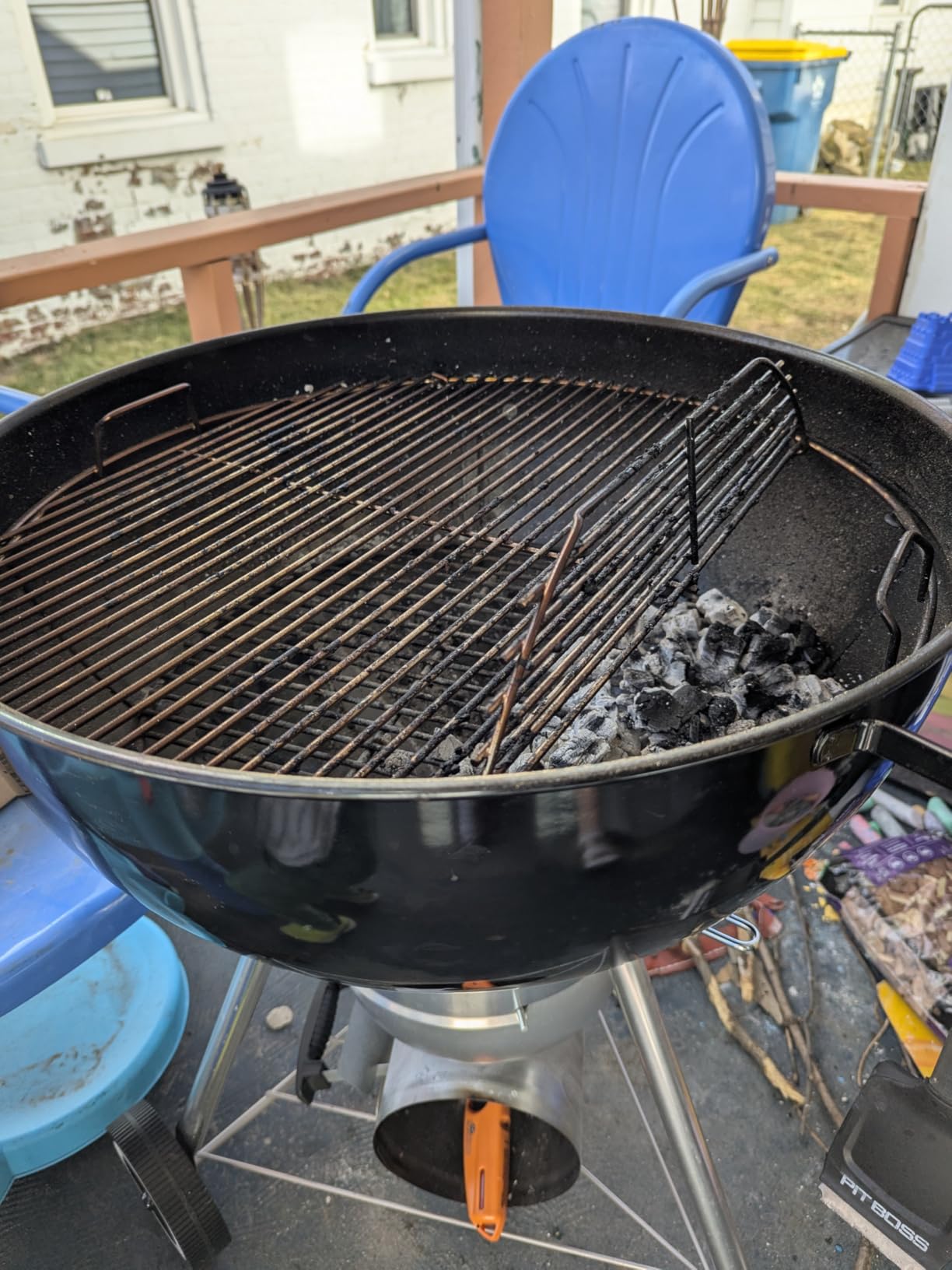 Weber Original Kettle Premium Charcoal Grill, 22-Inch, Black - Outdoor BBQ Grill with Built-In Thermometer, Heat Control Dampers & One-Touch Cleaning System customer photo 2