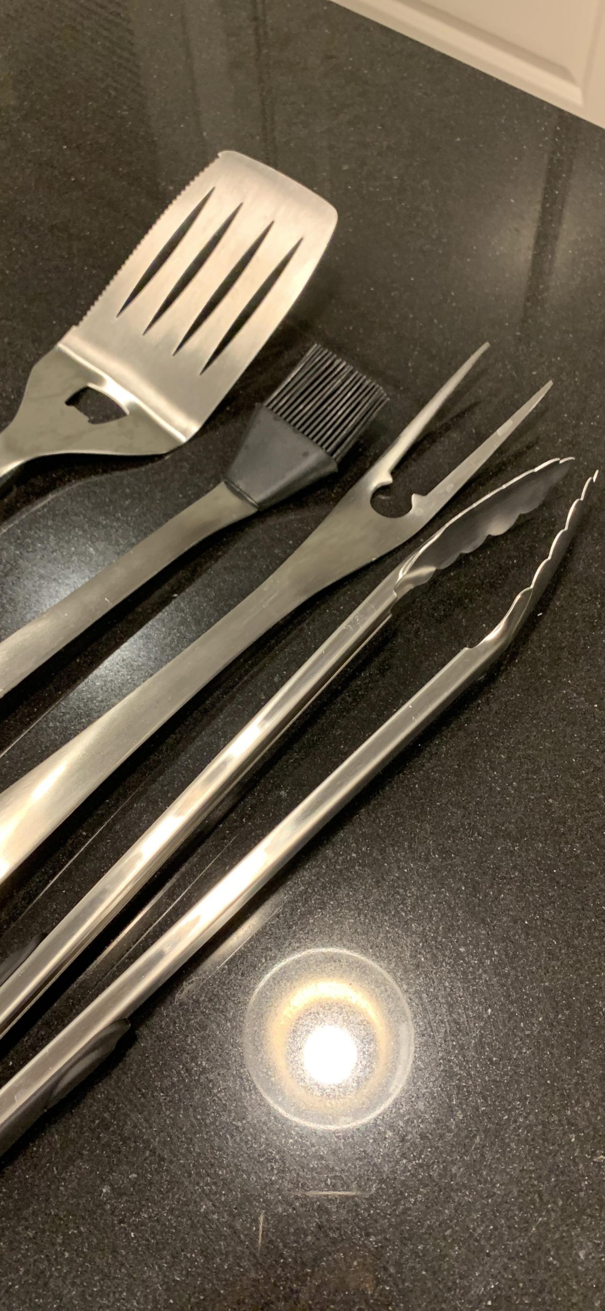 Alpha Grillers Grilling Accessories - BBQ Accessories Grill Set with Spatula, Fork, Brush & Tongs - Outdoor Barbecue Utensils Fathers Day Gift for Dad Husband Men Him Boyfriend customer photo 2