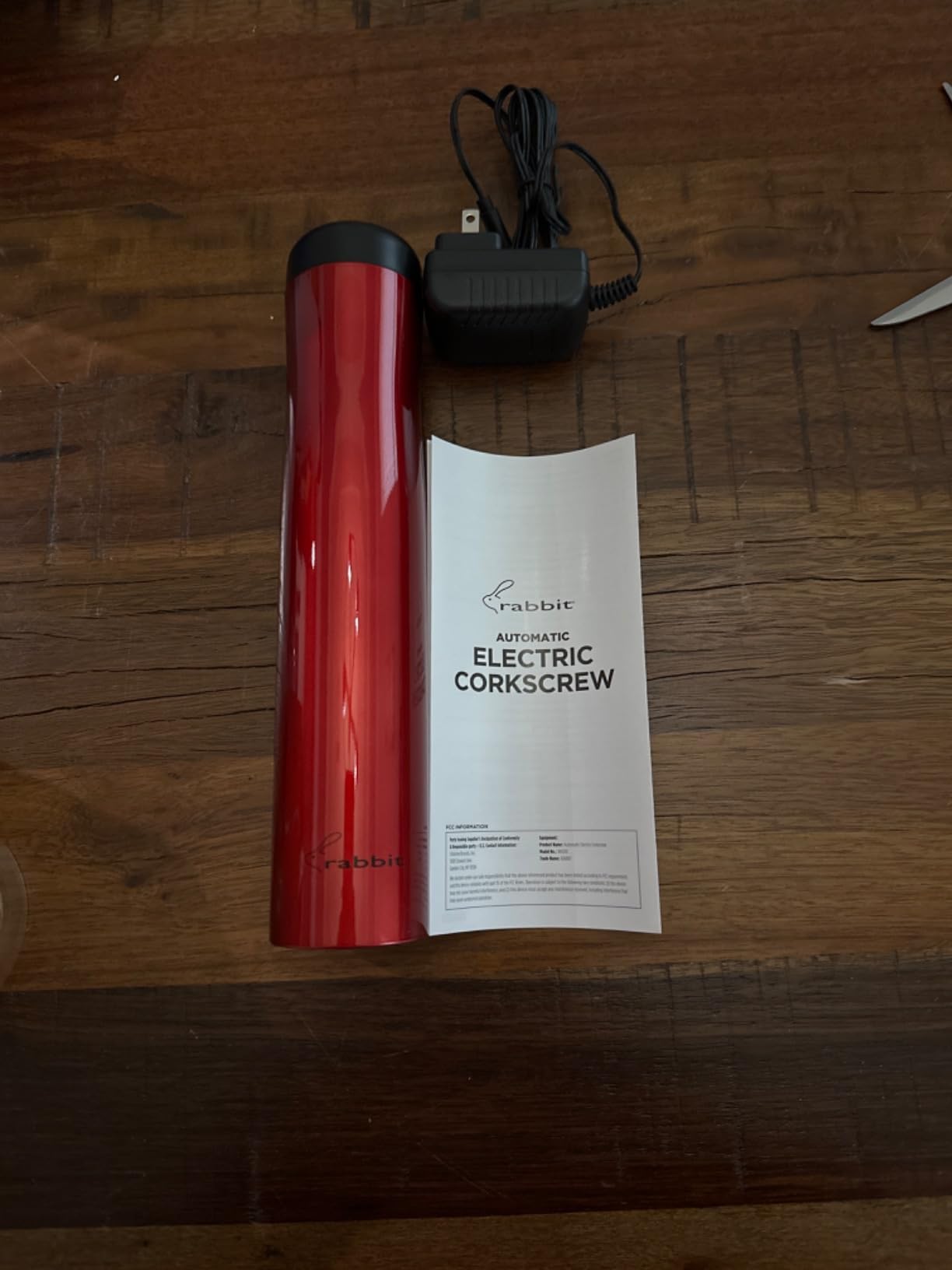 Rabbit Automatic Electric Corkscrew - Hands-Free Wine Opener with Integrated Foil Cutter, Rechargeable Cordless Electric Bottle Opener for All Cork Types customer photo 2