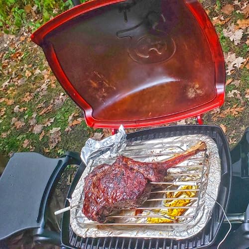 Weber Q1200 Liquid Propane Portable Gas Grill, Green - 1-Burner Travel and Camping Grill with Cast-Iron Grates & Electronic Ignition (8,500 BTU Burner) customer photo 2