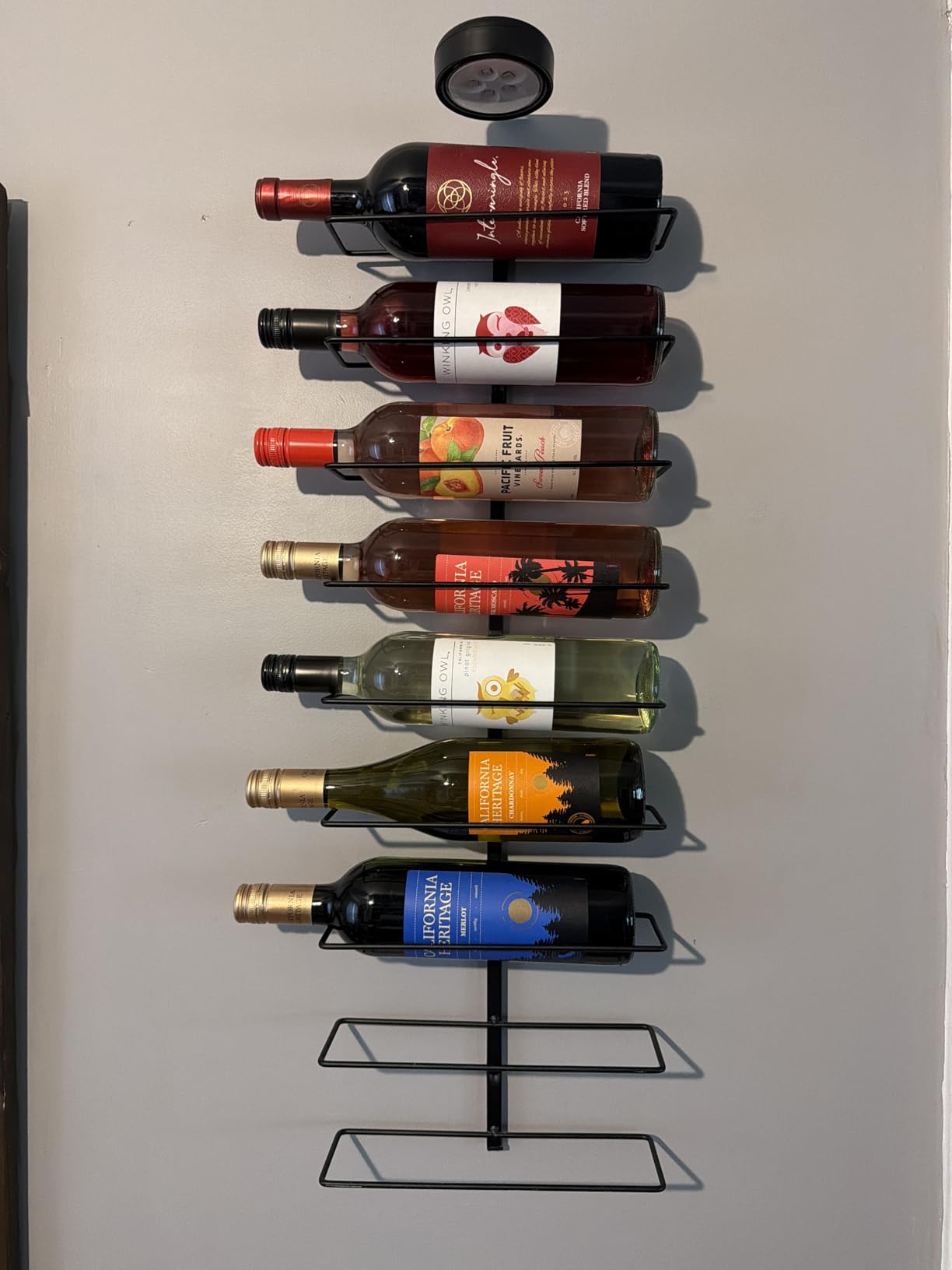 Sorbus Wall Mount Wine Rack - Holds 9 Bottles - Black Metal Wine Bottle Holder for Wall, Modern Wine Rack for Home Bar, Kitchen customer photo 2