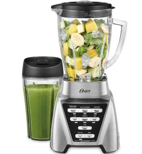 Oster Pro 1200 Smoothie Blender | Glass Jar & 24oz To-Go Cup, 7 Speeds, 1200W Power, Brushed Nickel customer photo 1