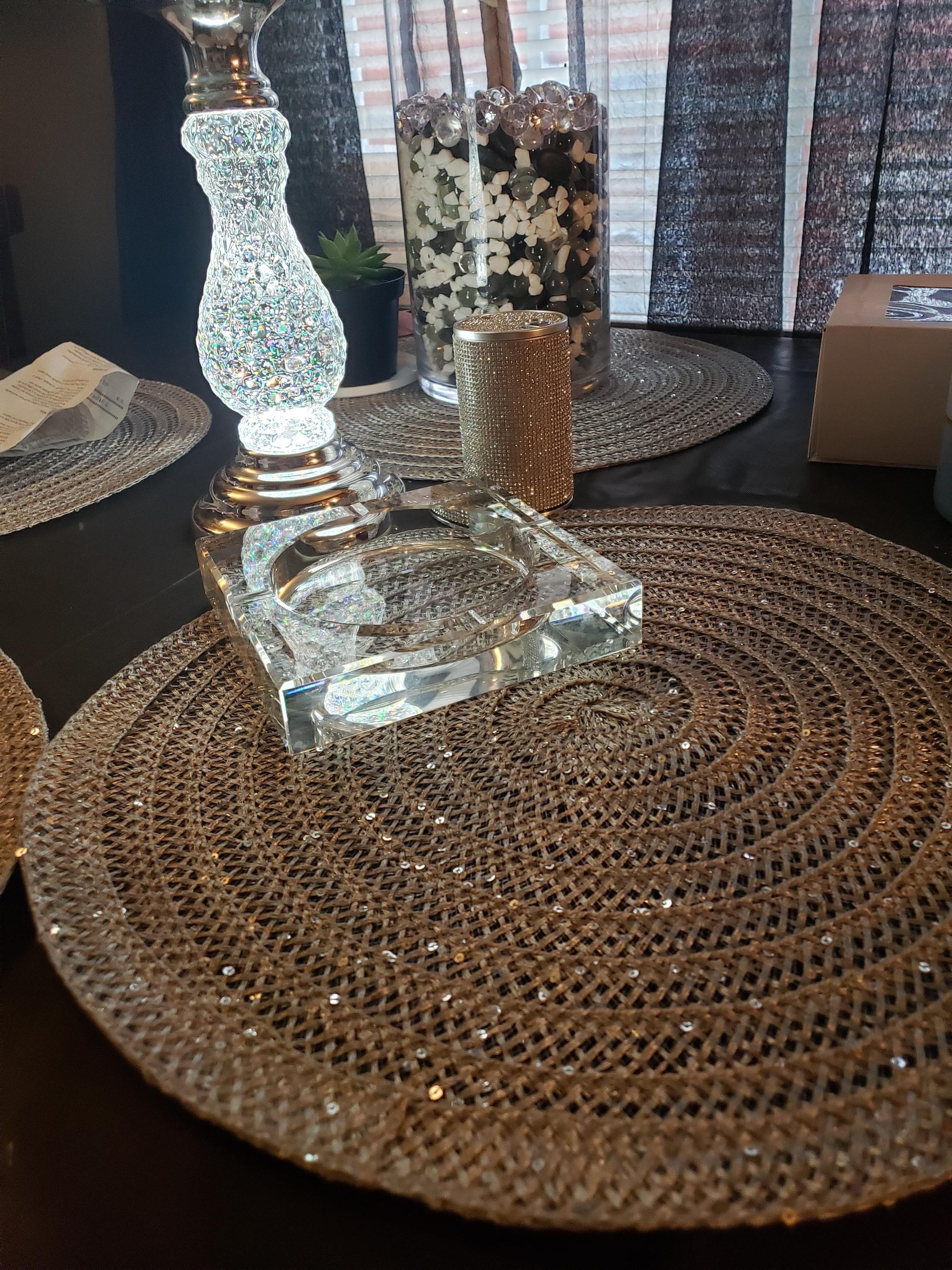 Amlong Crystal Large Square Crystal Ashtray with Gift Box, 6 x 6 inch (150mm X150mm), Clear customer photo 2