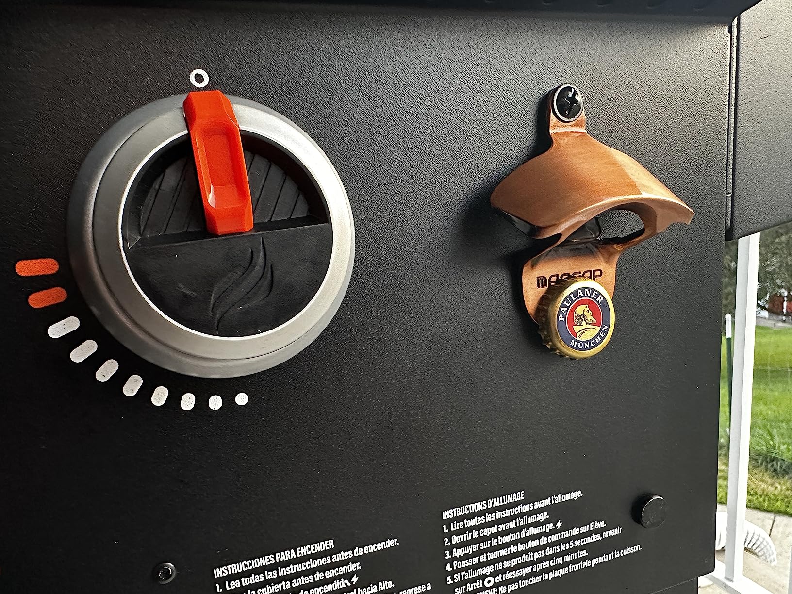 Outdoor Bottle Opener Wall Mounted - Style Magnetic Beer Bottle Opener that Catches Caps - Easy to Install and Incredibly Convenient customer photo 1