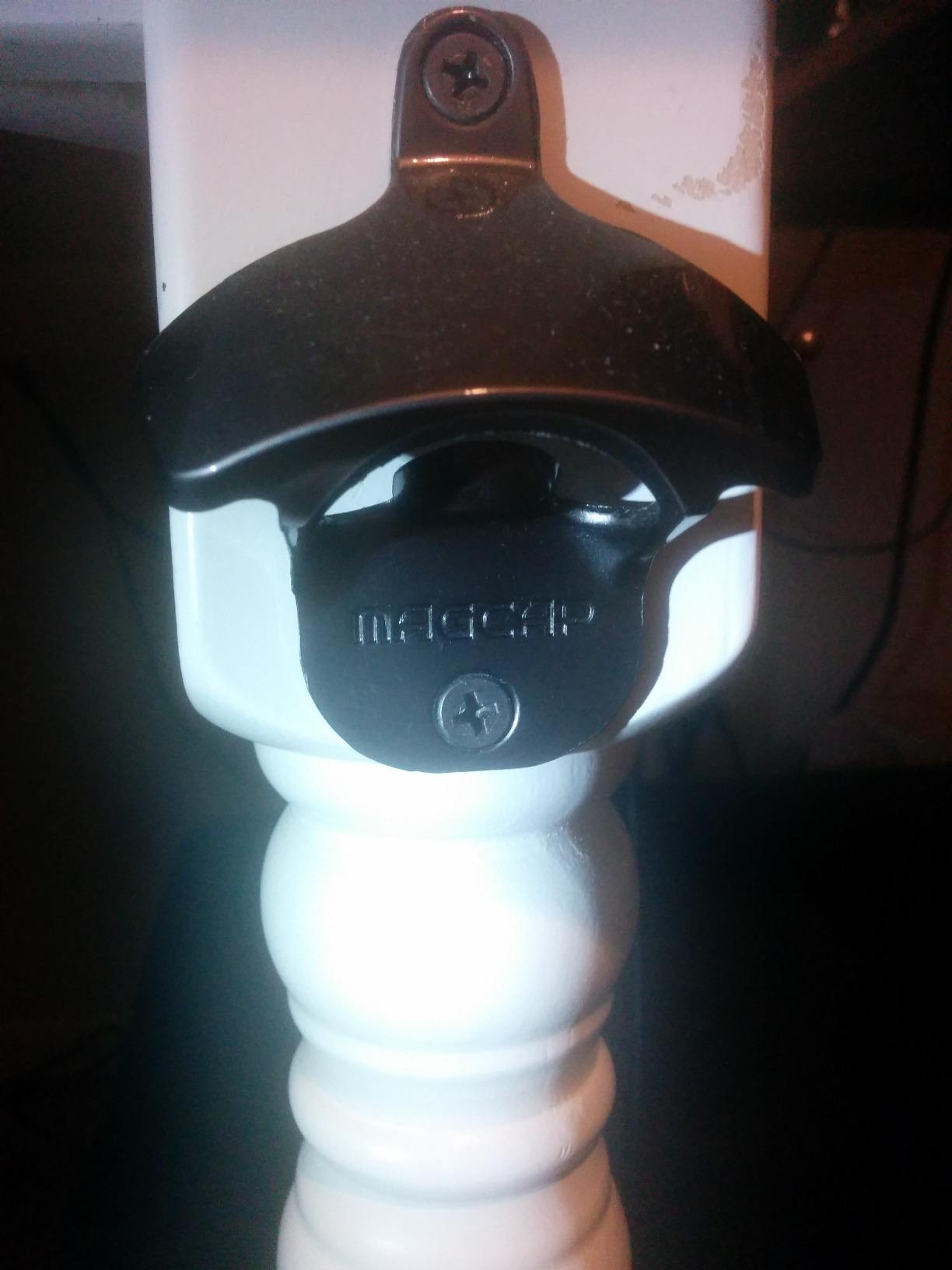 Outdoor Bottle Opener Wall Mounted - Style Magnetic Beer Bottle Opener that Catches Caps - Easy to Install and Incredibly Convenient customer photo 2