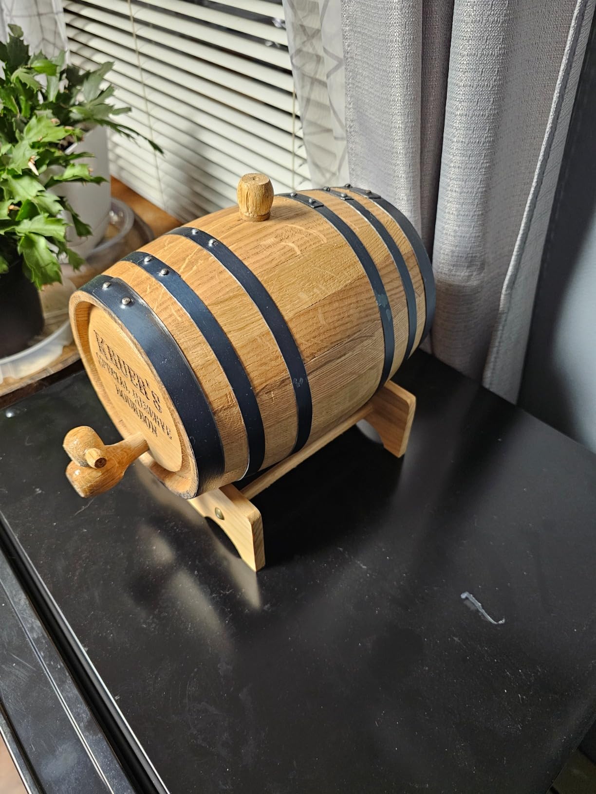 Red Head Barrels - 2 Liter Custom Engraved American White Oak Aging Barrel with Flavoring Set, Free Shot Glass, Premium White Oak Wood Barrel & Homebrew Kit (Kentucky Bourbon) customer photo 2