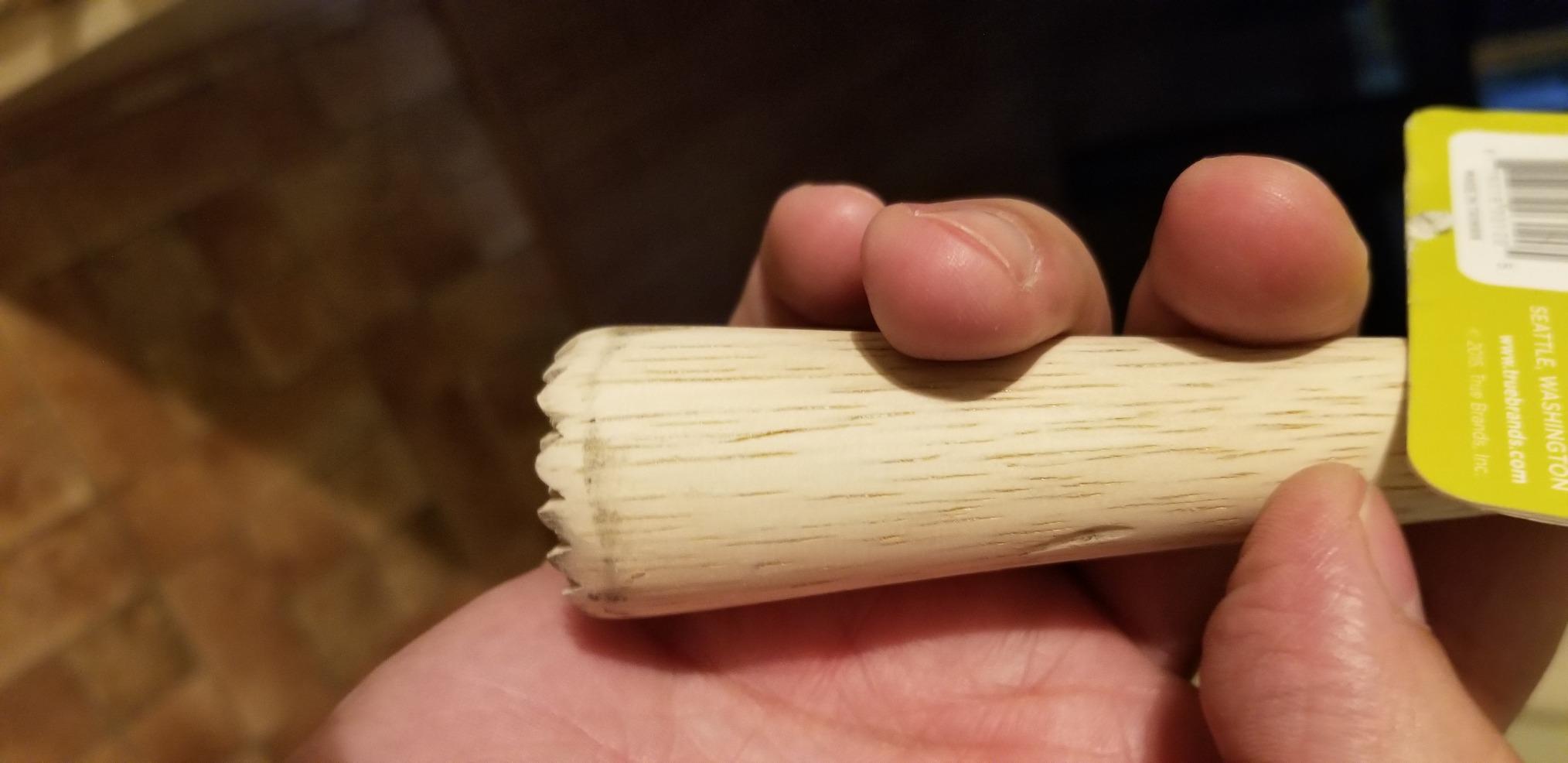 True Smash Wooden Muddler for Cocktails with Ergonomic Contoured Handle, 9.75