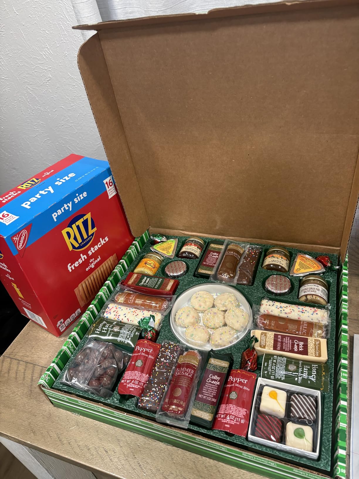 The Swiss Colony 27 Spring Favorites Food Gift Set, Summer Sausage Meats and Cheeses, Gift Basket, Cheese for Charcuterie Board, Holiday, Thank You Gifts, Adults, Women, Men customer photo 1
