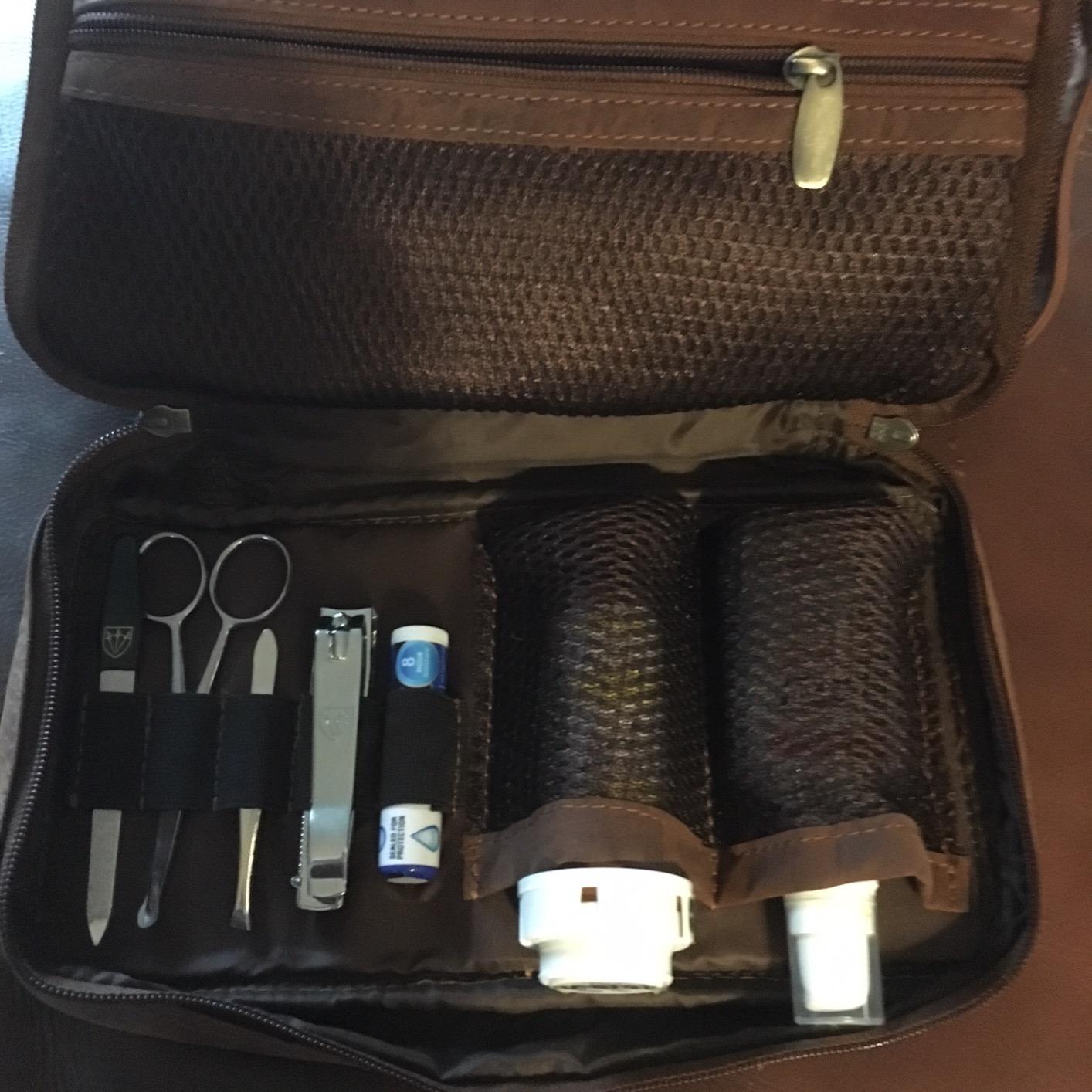 RUSTIC TOWN Leather Toiletry Bag - Waterproof Ditty Kit for Men and Women, Travel Organizer for Full-Size Essentials, TSA Approved customer photo 1