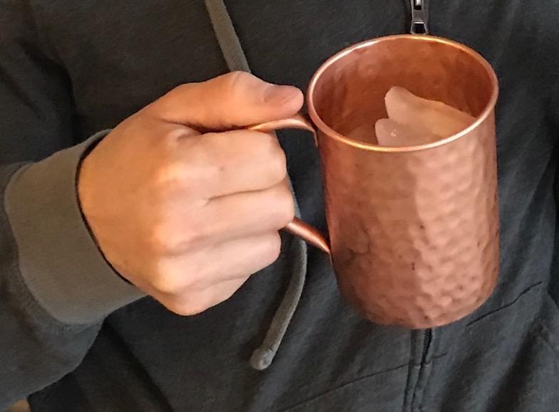 Advanced Mixology Moscow Mule Straight Copper Mugs Set of 2 (16oz) - Pure Copper with Food-Grade Lacquer | Includes 2 Straws, 2 Wooden Coasters & Shot Glass | Hammered Finish Barware Gift Set customer photo 2