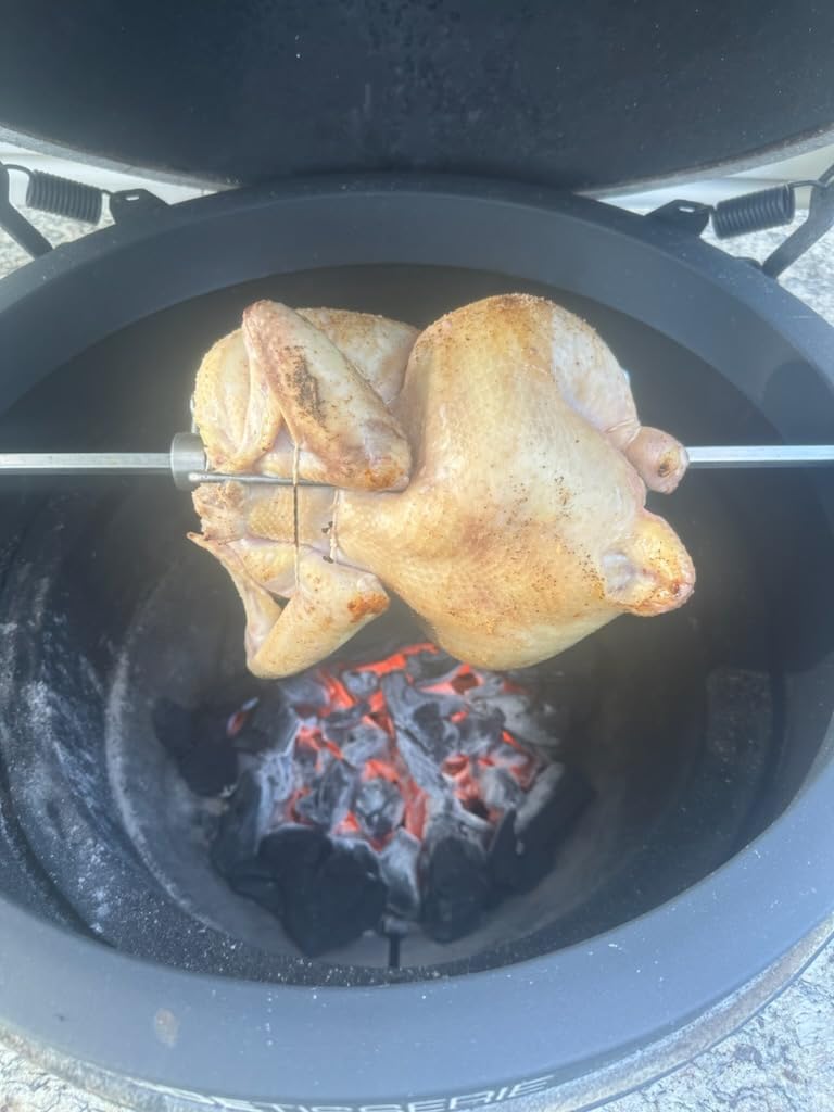 Kamado Joe JoeTisserie Rotisserie Accessory Attachment for 18-inch Classic Joe Grills with Stainless Steel Spit Rods up to 50 lbs of Food, Model KJ-TISSERIENA customer photo 1