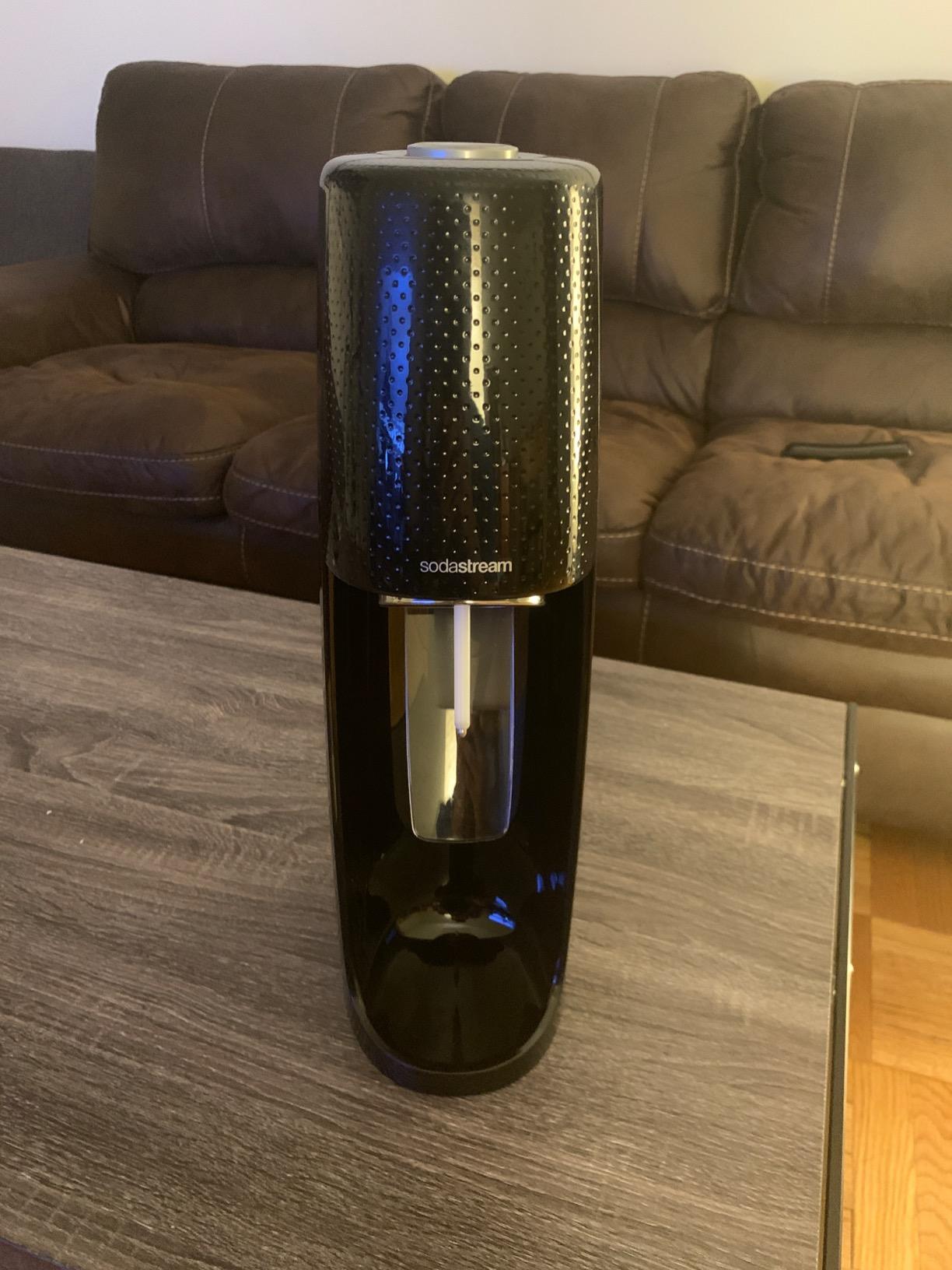SodaStream Fizzi Sparkling Water Maker (Black) with CO2 and BPA Free Bottle, 1-Liter, 60-Liter customer photo 2