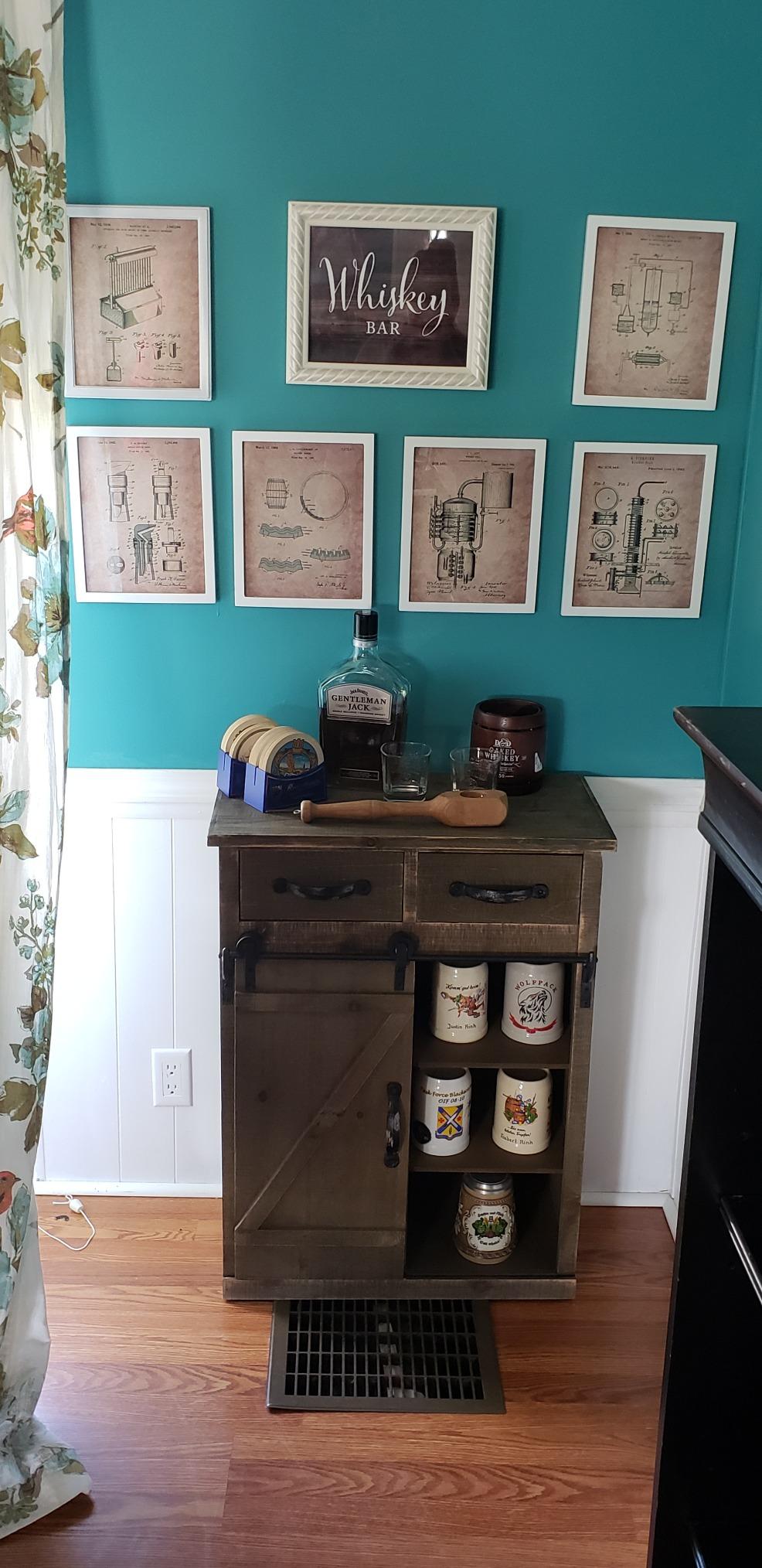 BigWig Prints Whiskey Patent Wall Decor - Bar Art for Home, Whiskey Decor, Bourbon Wall Artwork for Home, Vintage Alcohol Poster, Bar Cart Art - Unframed Set of 6 (8x10