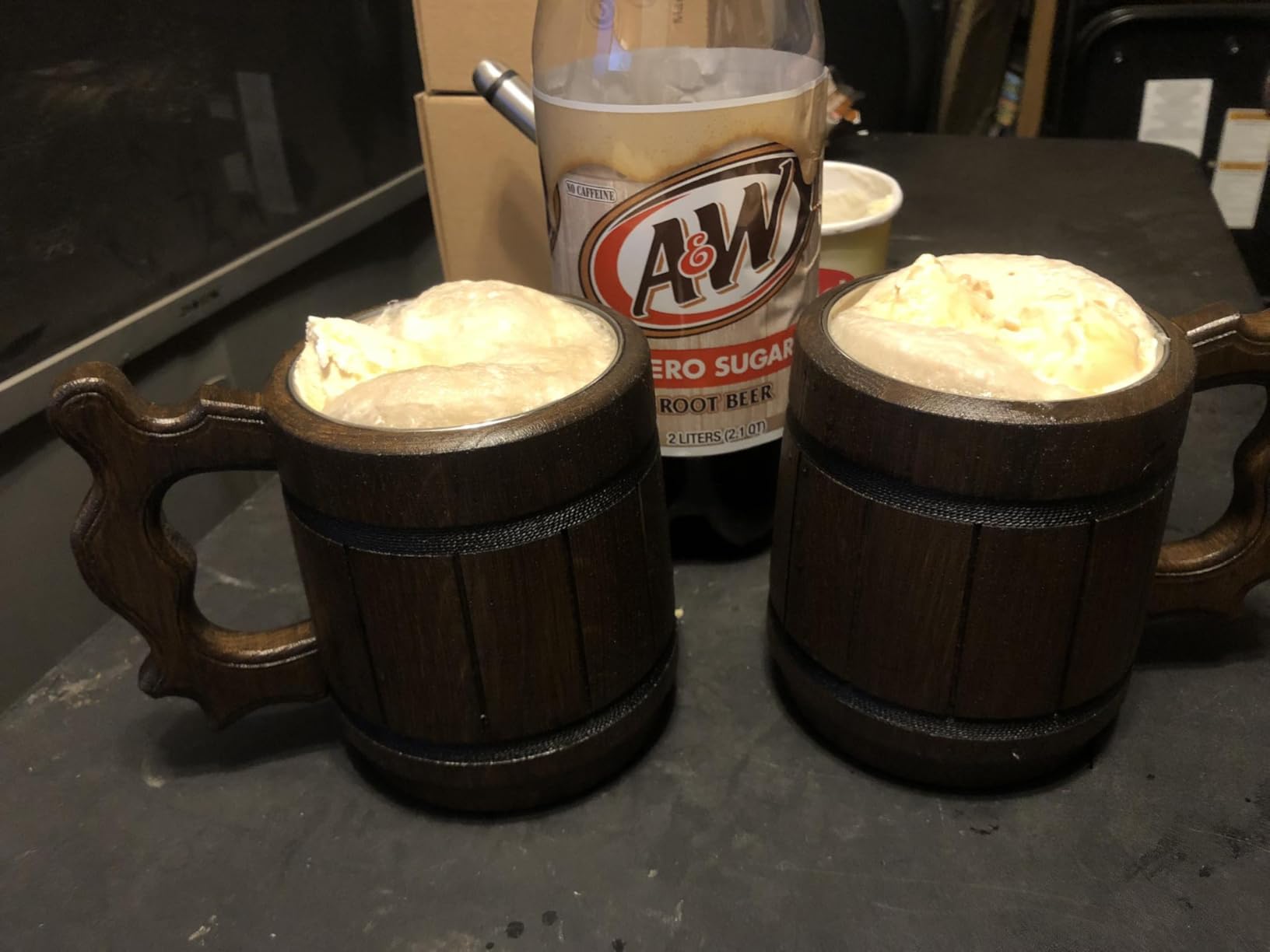 MFC Beer Mug 20 OZ - Tankard Mug - Wooden beer mug - Handmade Gifts for Men - Barrel Brown customer photo 1