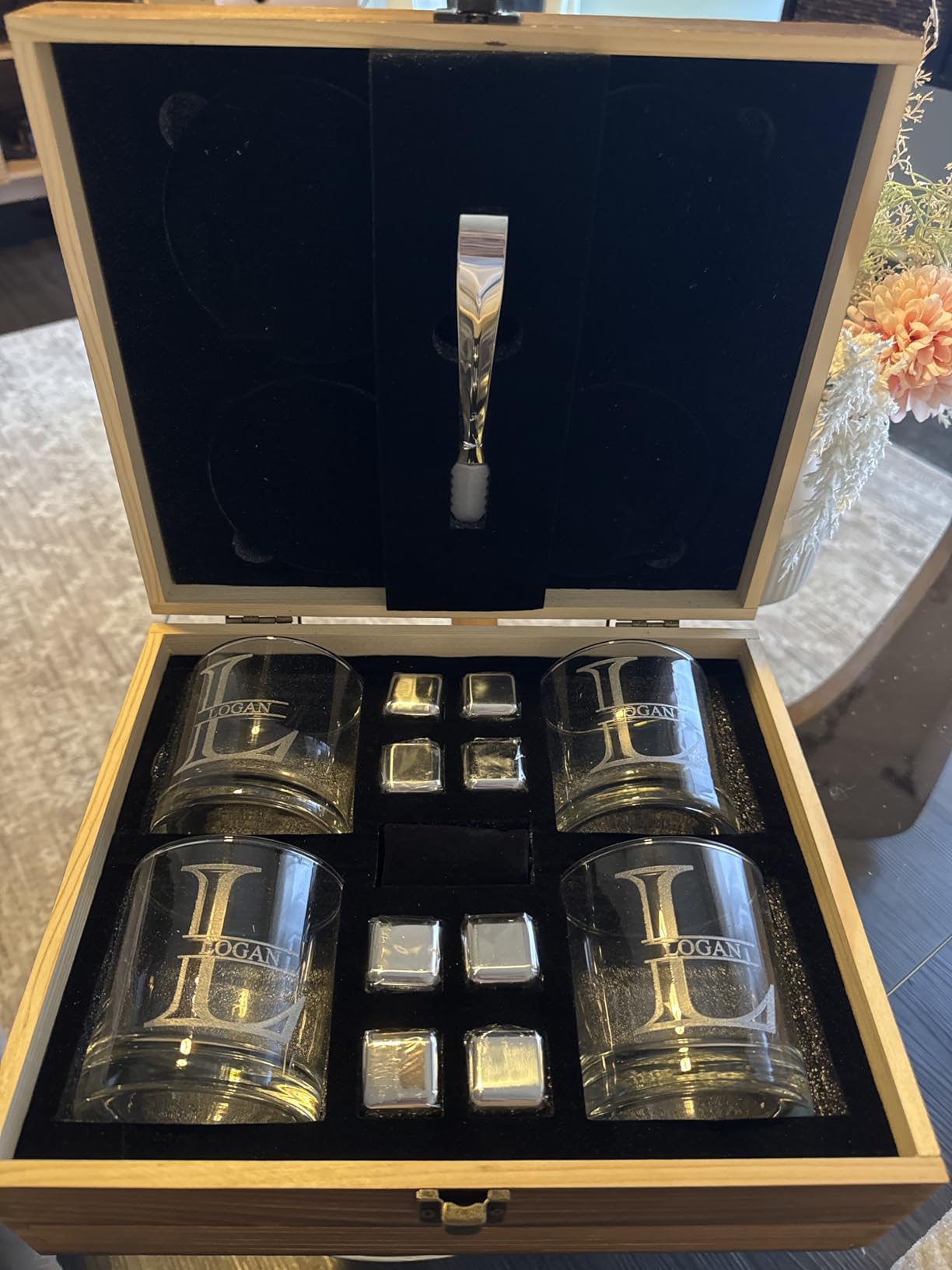 Customized Whiskey Gifts for Men - Personalized Scotch Glass Gift Set with Box - Engraved Wisky Rocks Glasses for Boyfriend, Husband, Dad - Valentine's, Birthday, Anniversary, Christmas customer photo 2