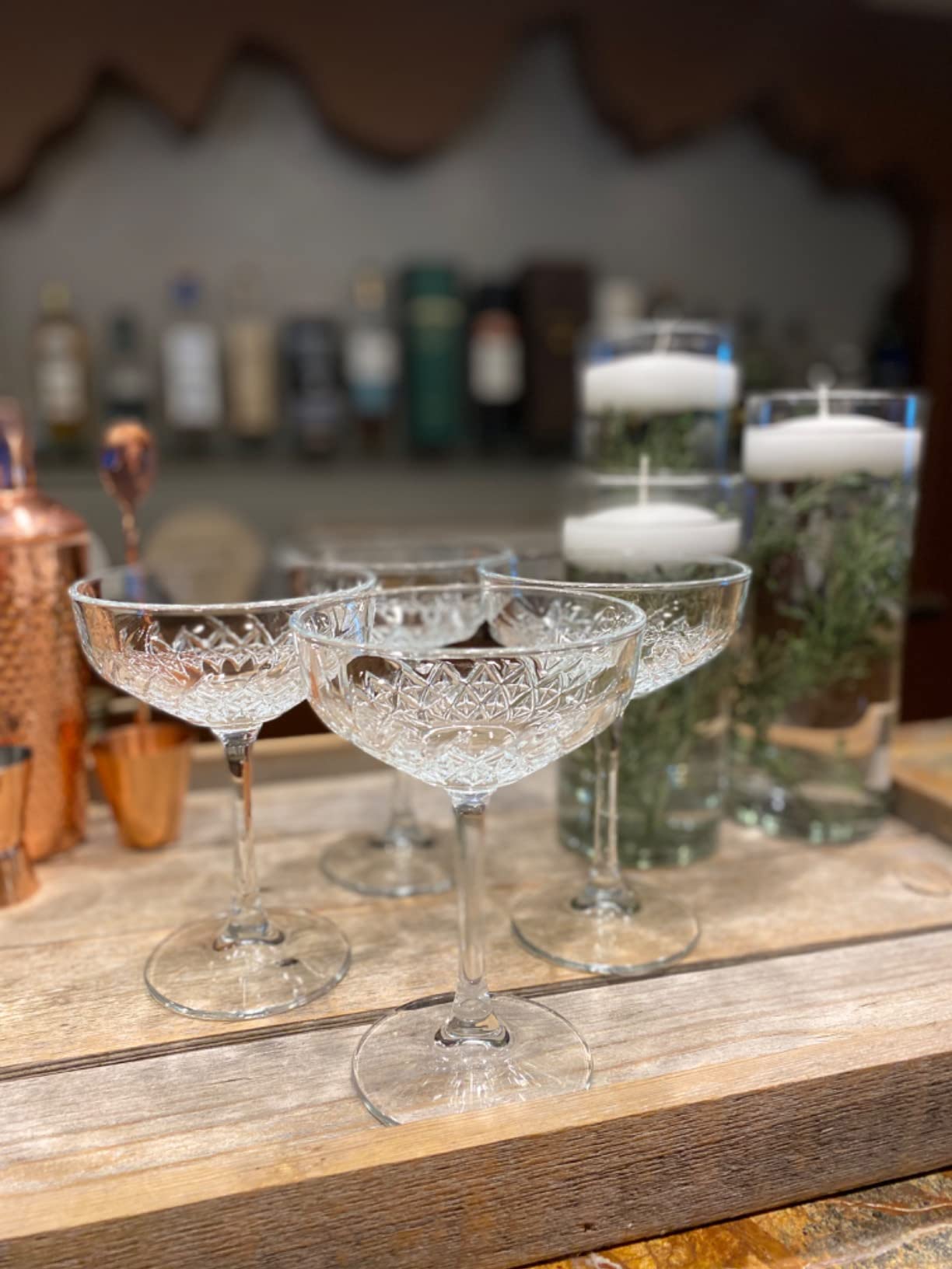 Pasabahce Coupe Cocktail Glasses Set Of 4 - Exclusive Martini, Margarita Glasses - Timeless Champagne Coupe Glasses - Crystal Design - 8.6 oz Long Stem Glassware customer photo 2