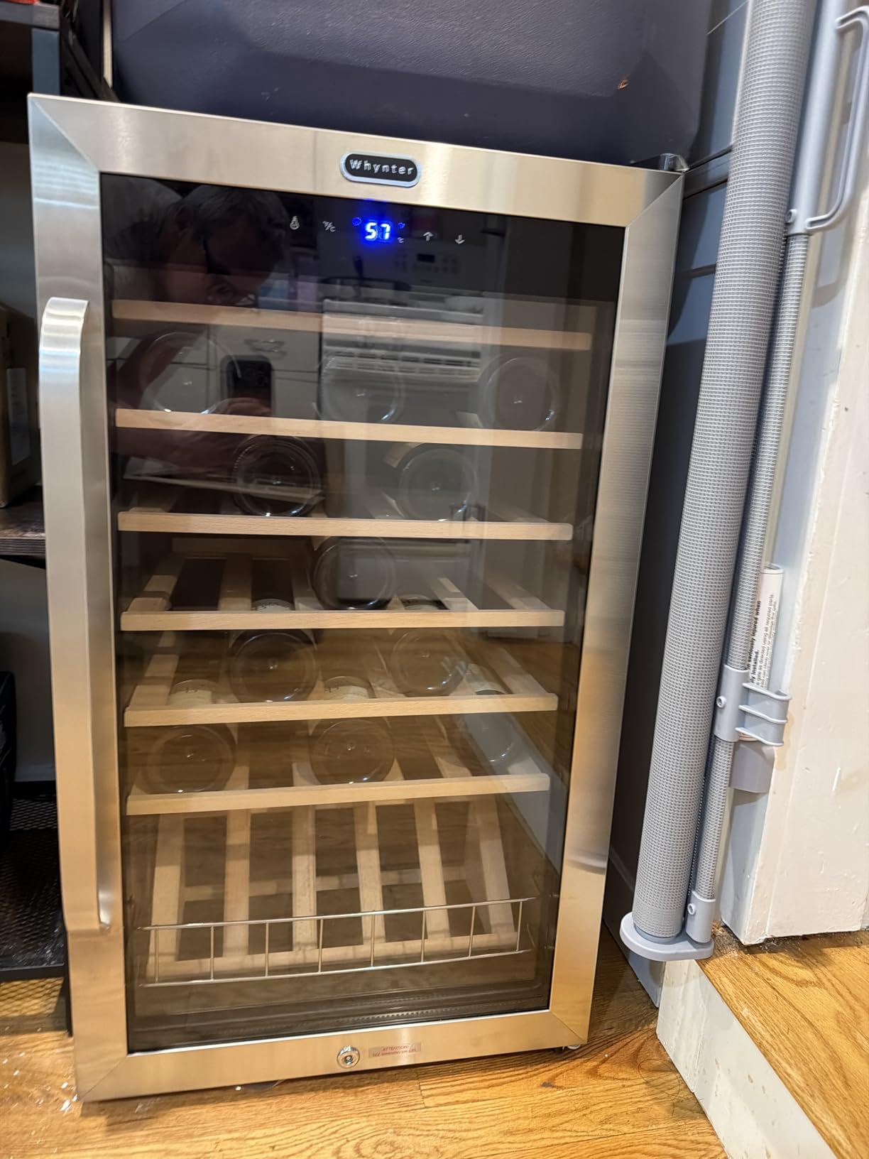 Whynter FWC-341TS 34 Bottle Freestanding Stainless Steel Wine Refrigerator with Display Shelf and Digital Control, Gray customer photo 1