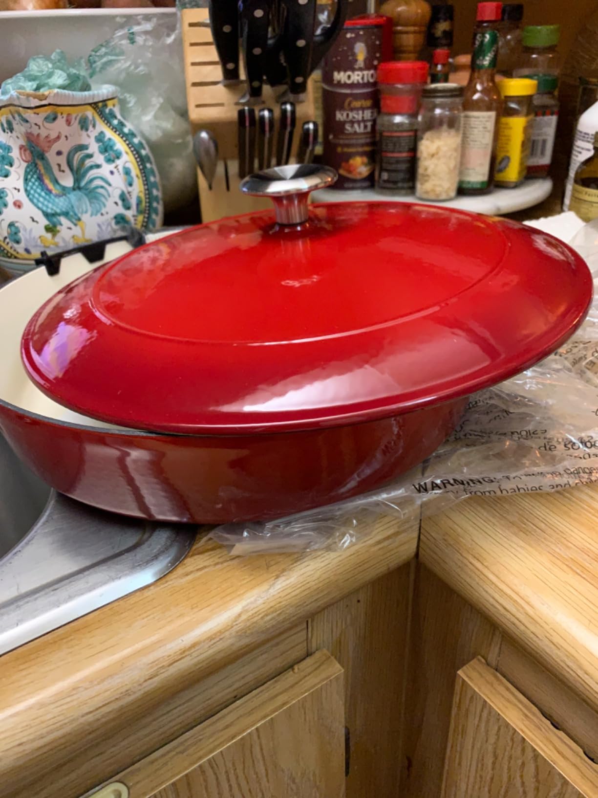 Tramontina Bestow Enameled Cast Iron Dutch Oven Pot with Lid, Round 5.5-quart, Matte White customer photo 2