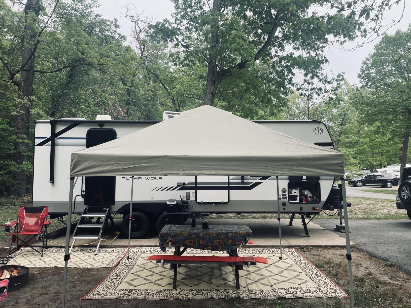 CROWN SHADES 10x10 Pop Up Canopy, Patented CenterLok One Push Tent Canopy, Newly Designed STO-N-GO Storage Bag, 8 Stakes, 4 Ropes customer photo 1