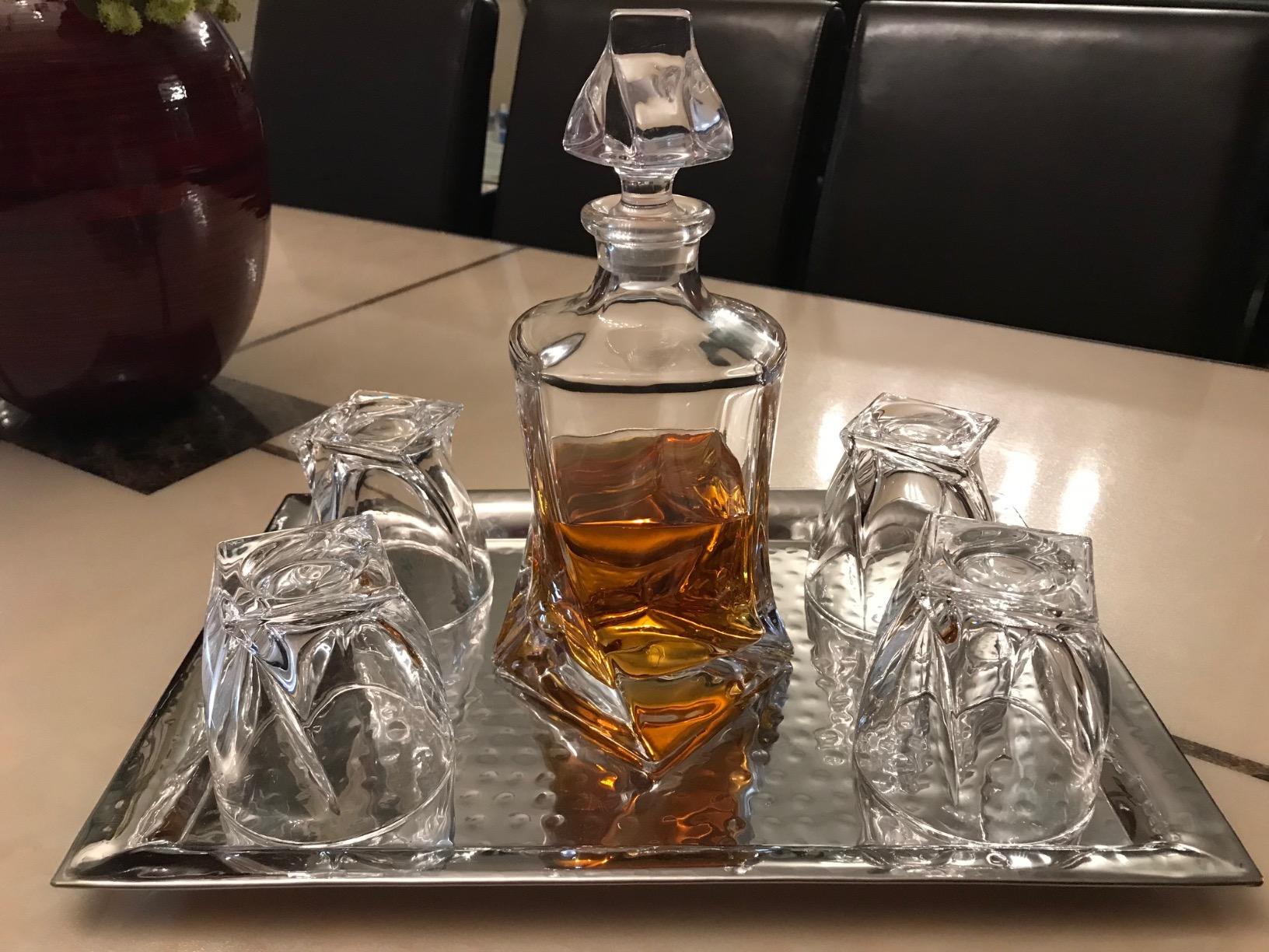 KANARS Whiskey Decanter Set, Premium Crystal Liquor Decanter with 6 Old Fashioned Glasses for Cocktail Scotch Bourbon Irish Whisky Alcohol, Unique Men Gifts customer photo 1