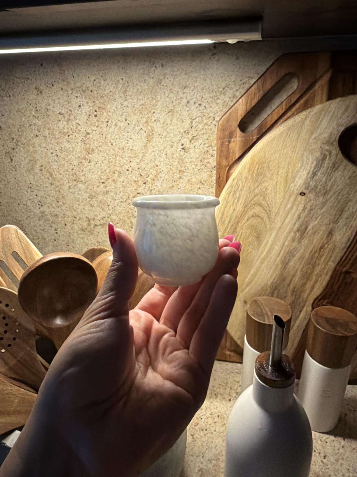 Radicaln Marble Shot Glasses 2 inches Green Onyx Handmade Drinking Glasses Set of 2 customer photo 1