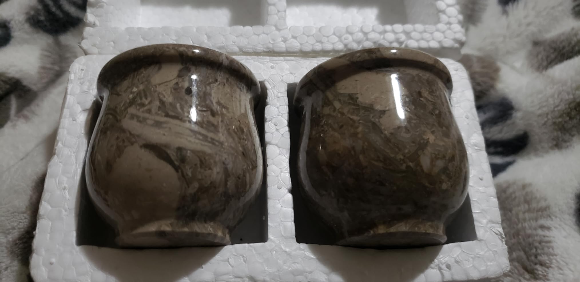 Radicaln Marble Shot Glasses 2 inches Green Onyx Handmade Drinking Glasses Set of 2 customer photo 2