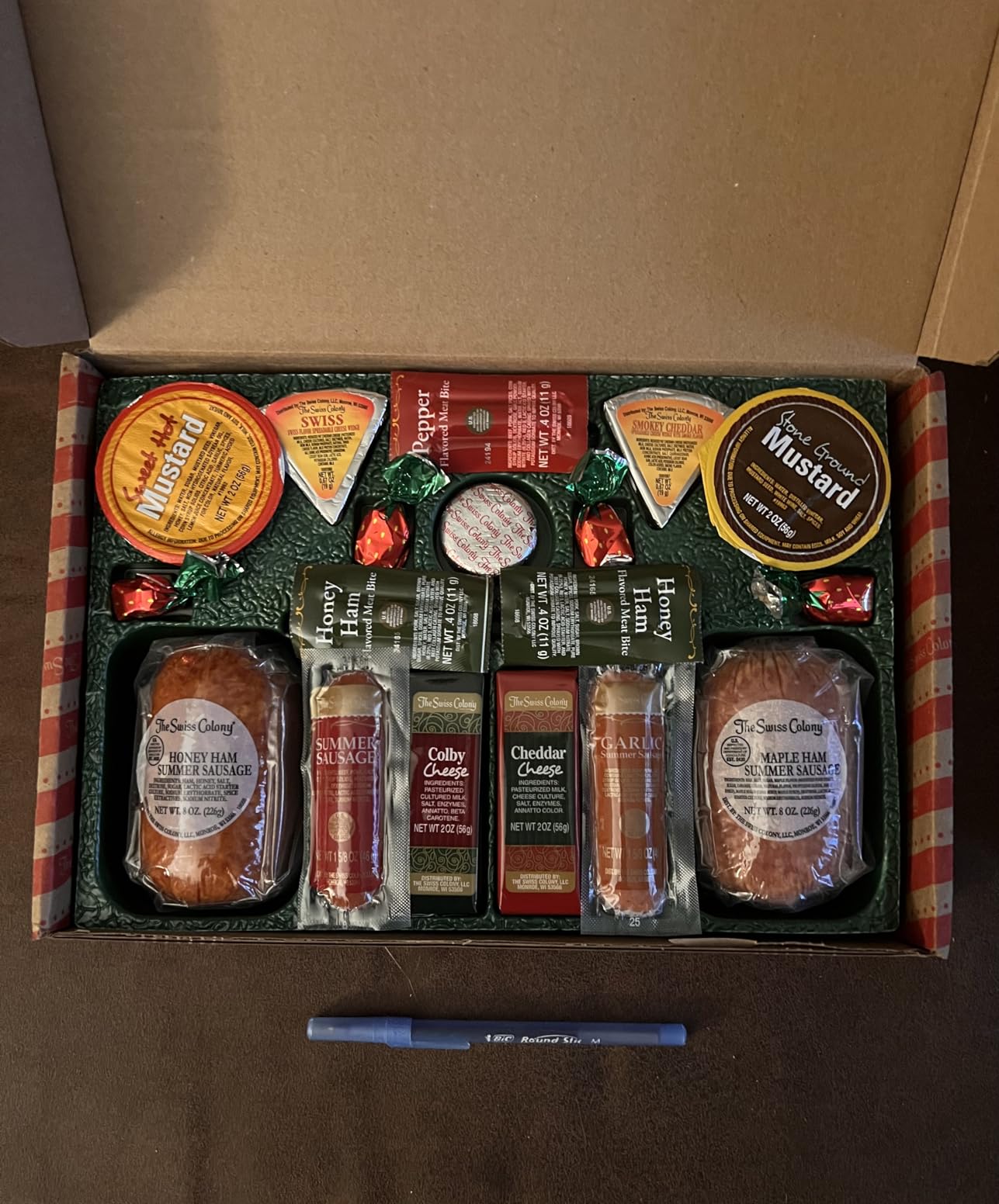 The Swiss Colony 14 Country Favorites Gift Box Assorted Summer Sausage Meats and Cheeses, Mustards, Candies, Charcuterie Food Box for Holiday or Thank You Gifts Adults, Women, Men, 1 lb. 13 3/4 oz. customer photo 1