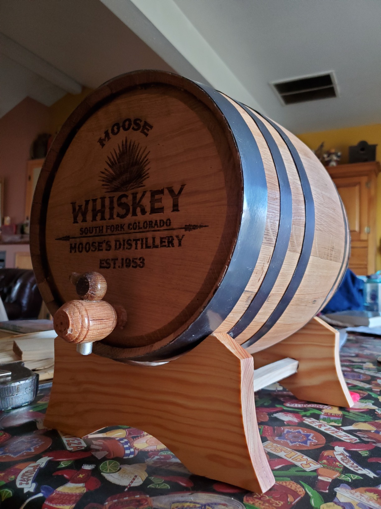 Personalized Tequila Oak Barrel | Custom Engraved American White Oak Aging Barrel (1 Liter) customer photo 2