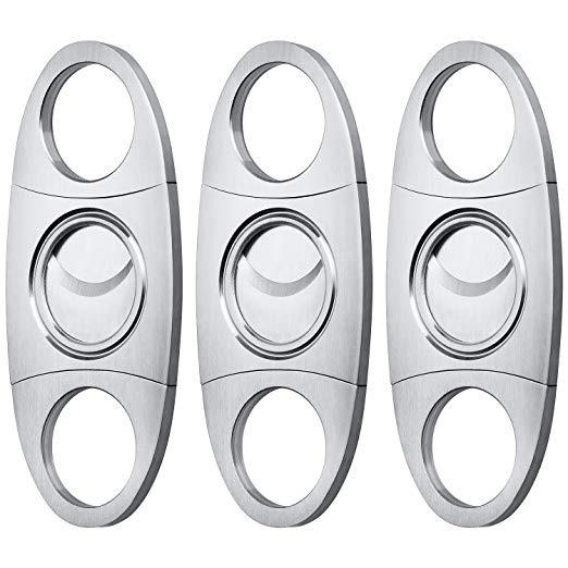 Cigar Cutter Guillotine, Stainless Steel Double Blade Cigar Clippers, 3 Packs Birthday Gift for Men customer photo 2